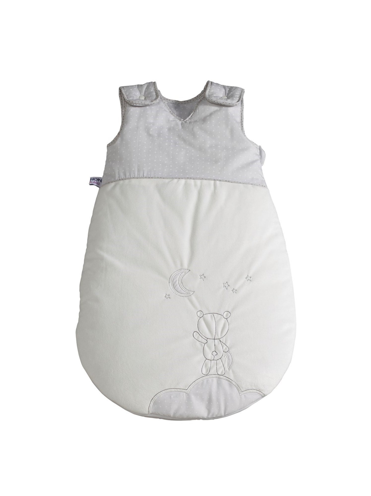 Gigoteuse bébé brodée en coton - SAUTHON - Blanc Gris