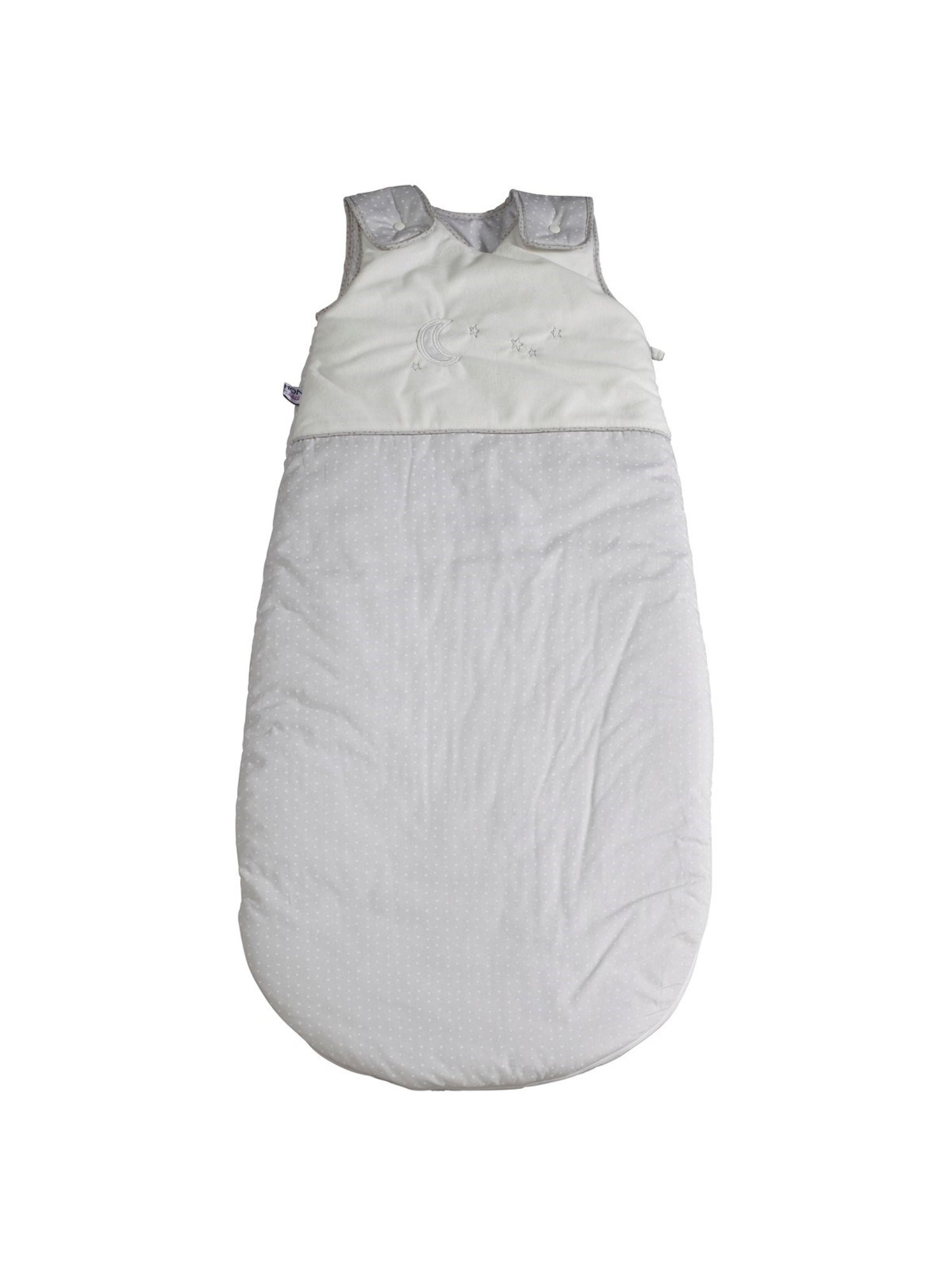 Gigoteuse bébé brodée en coton - SAUTHON - Gris Blanc
