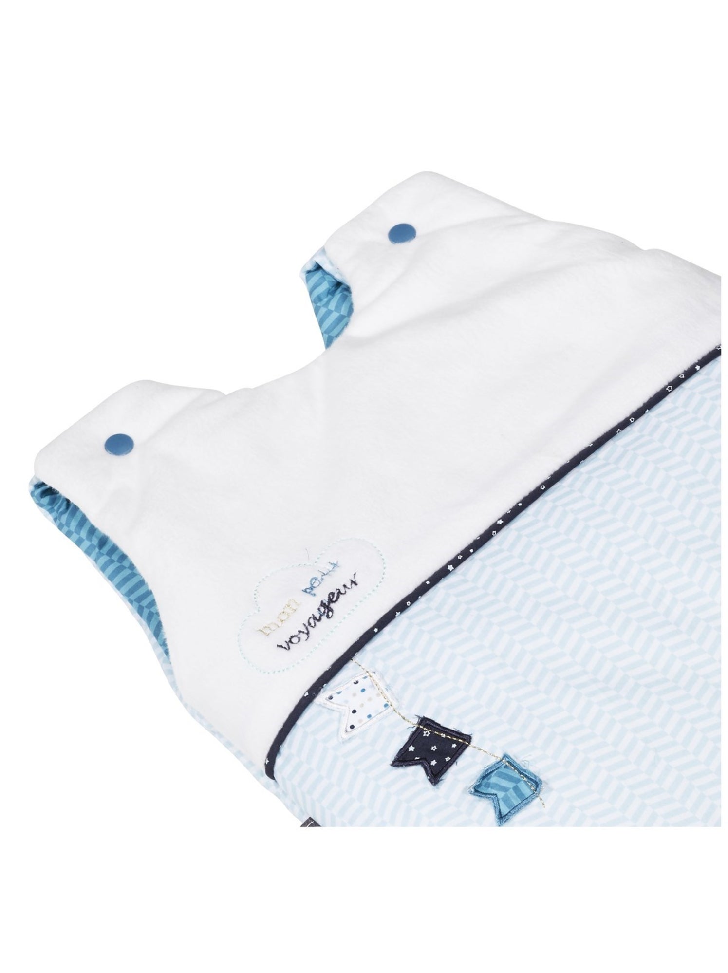 Gigoteuse bébé ouatinee en coton - SAUTHON - Blanc Bleu