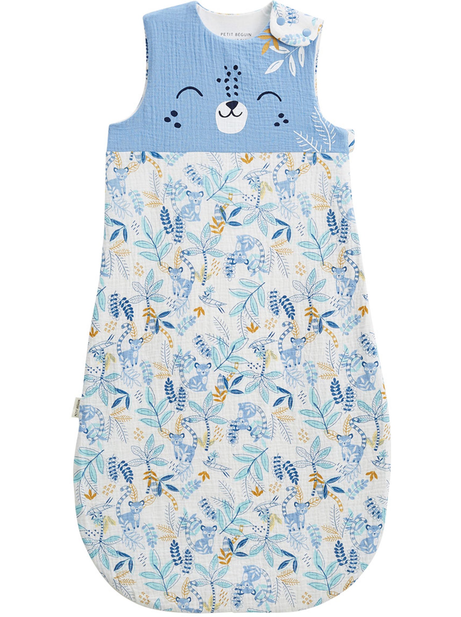 Gigoteuse d'été en gaze de coton gamboa - Bleu