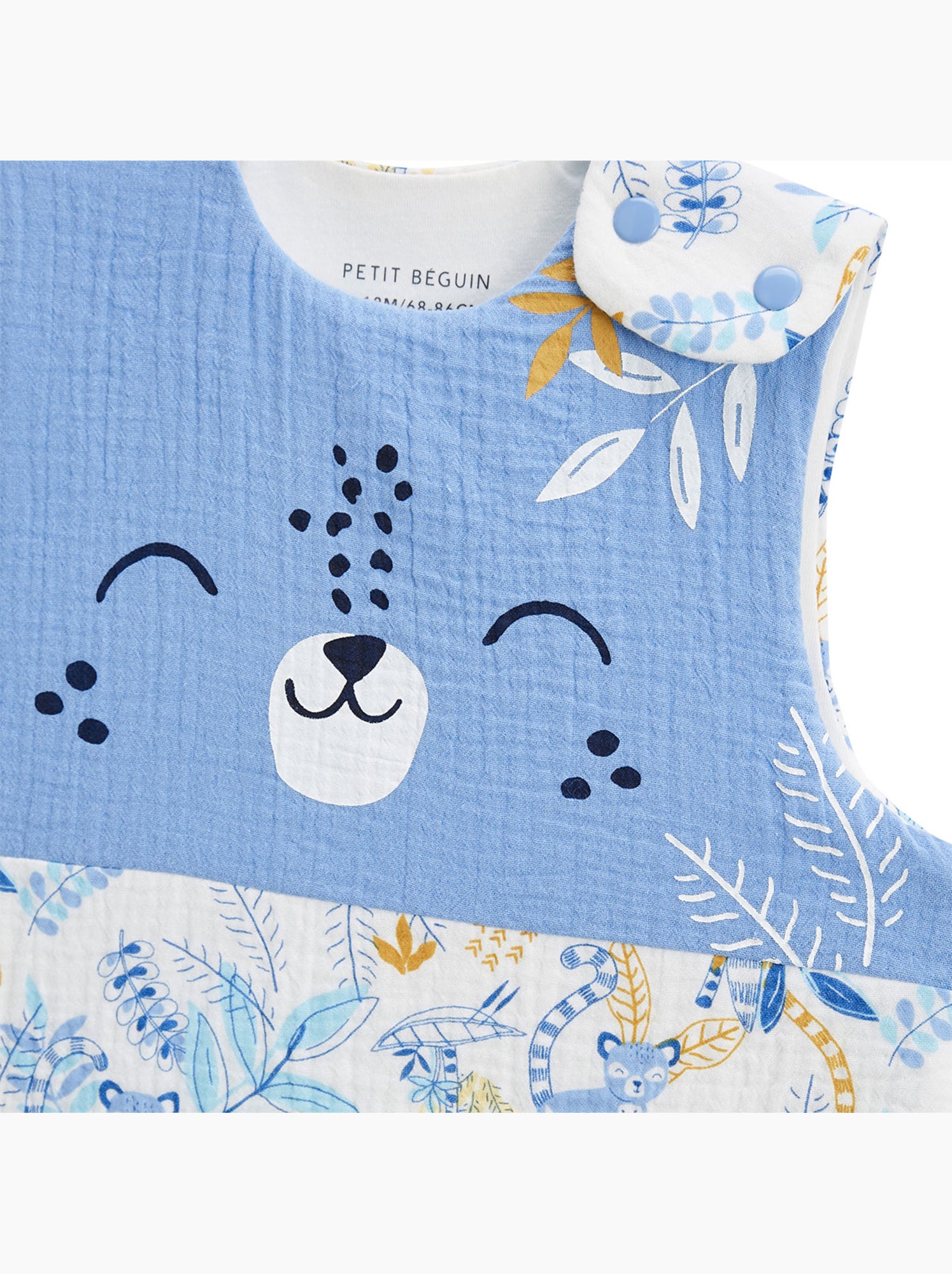 Gigoteuse d'été en gaze de coton gamboa - Bleu