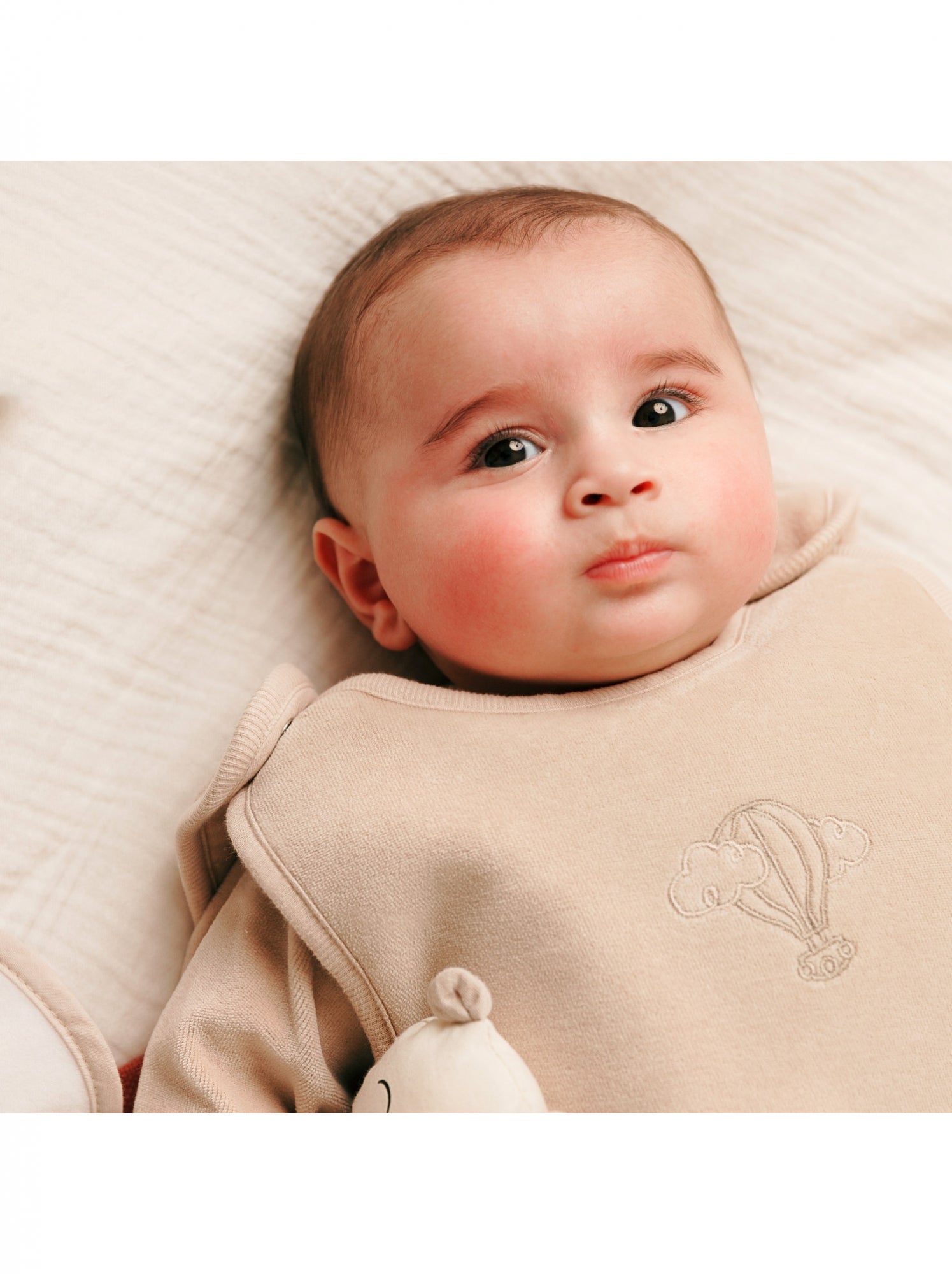 Gigoteuse Hiver en Velours 0-3 mois - TOG 2.5 - Coton bio - Blanc
