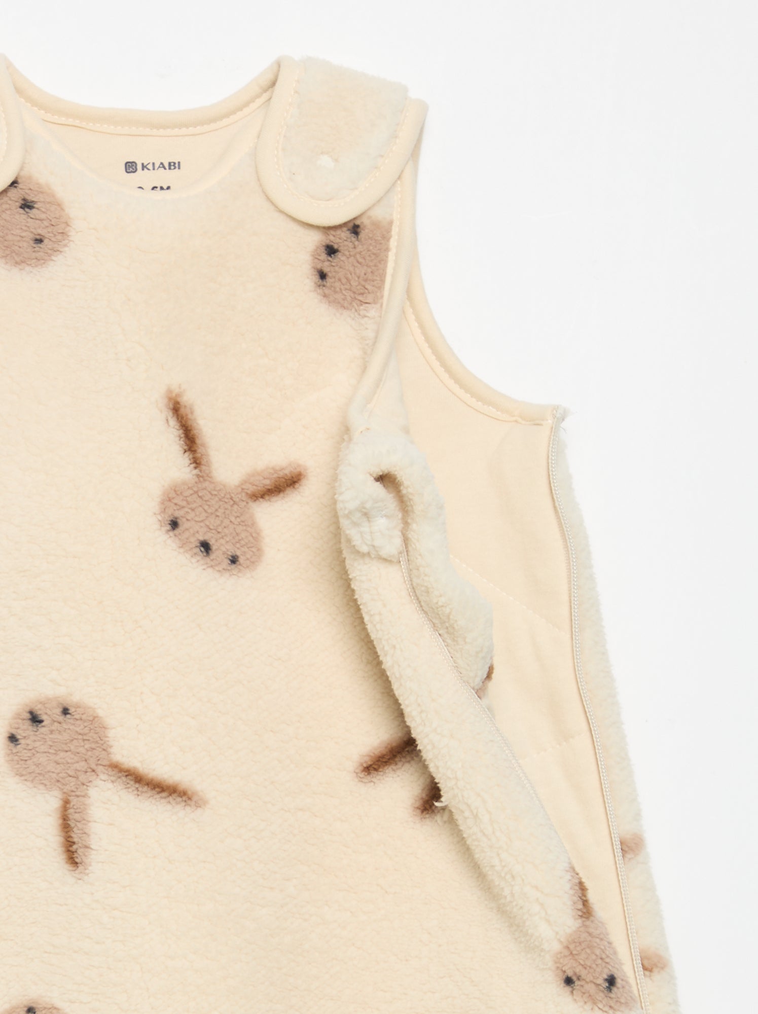 Gigoteuse imprimée sans manches - Beige