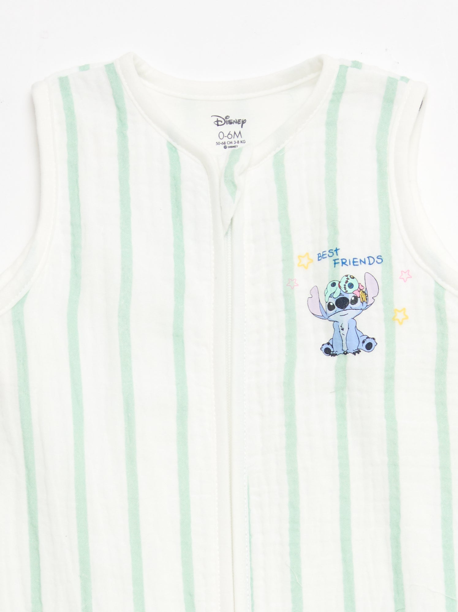 Gigoteuse zippée sans manches 'Disney' 'Simba' en velours - Vert