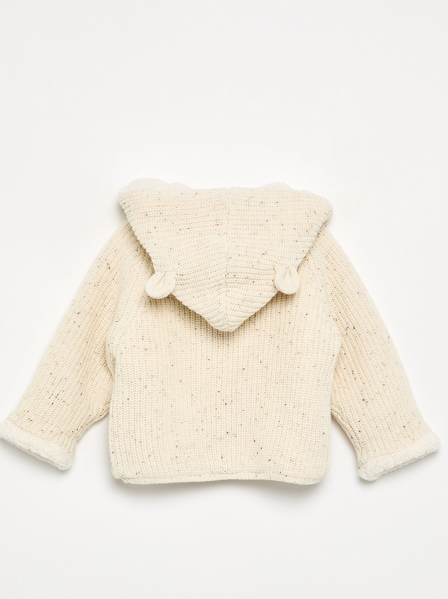 Gilet à capuche intérieur moutonné - Blanc