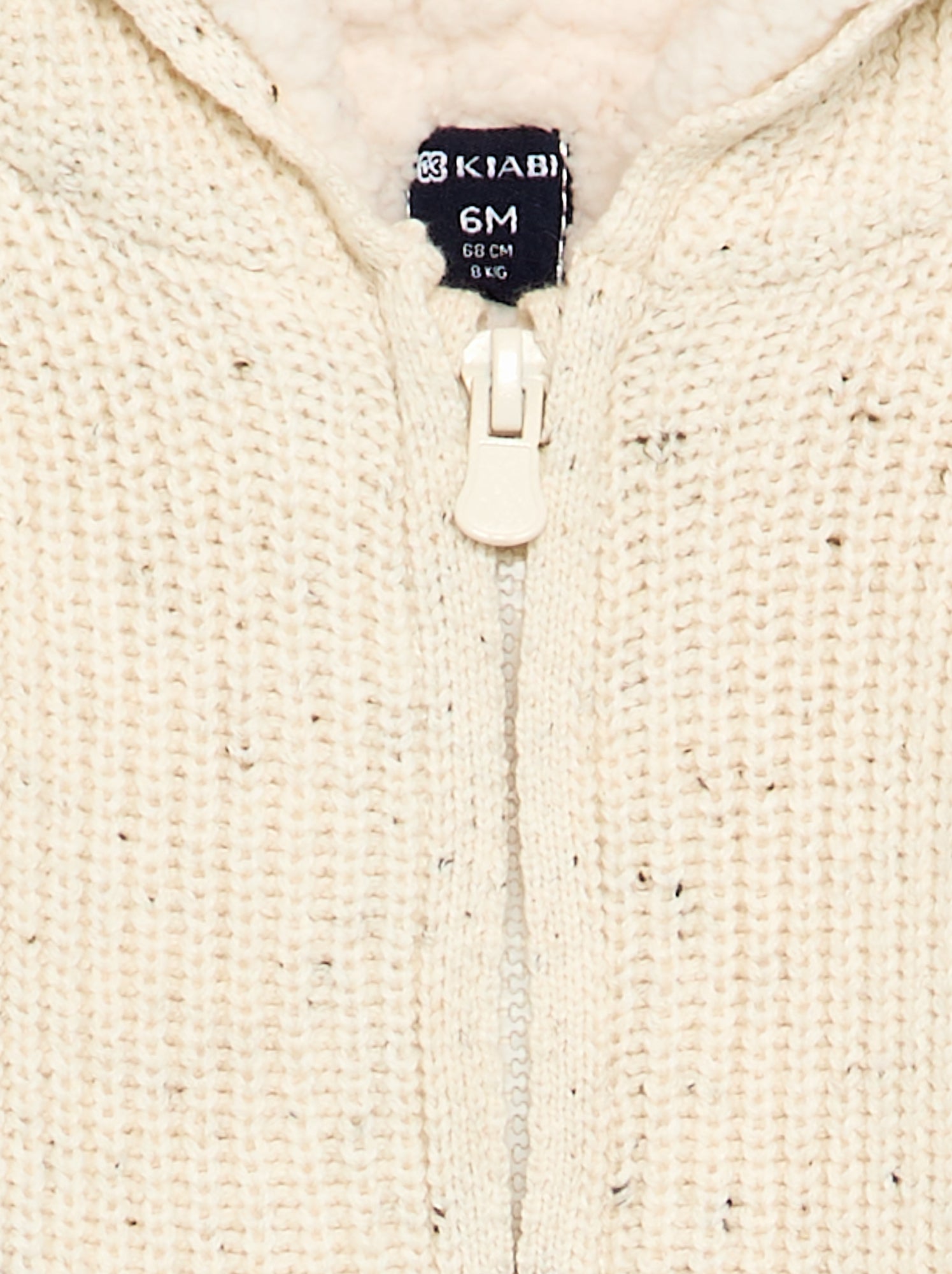 Gilet à capuche intérieur moutonné - Blanc