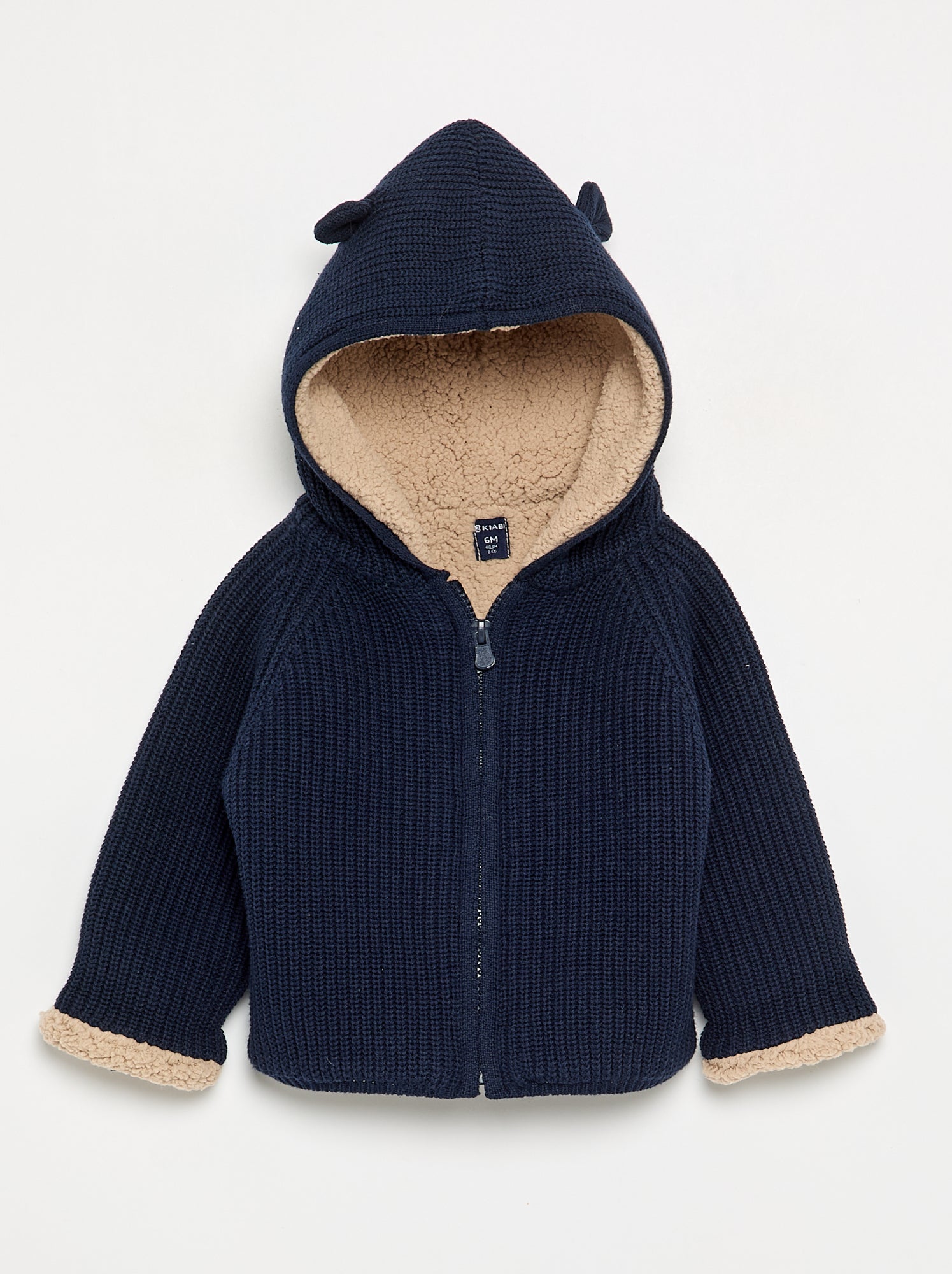 Gilet à capuche intérieur moutonné - Bleu
