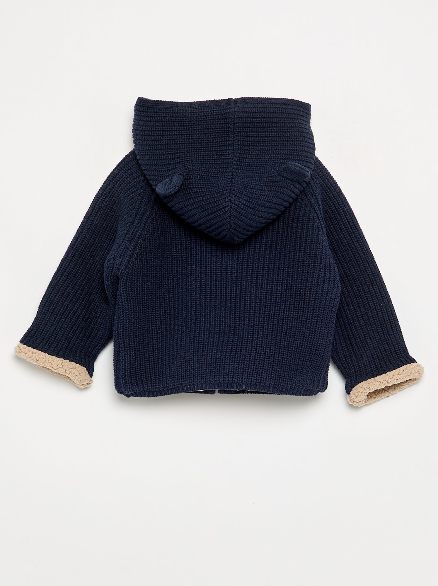 Gilet à capuche intérieur moutonné - Bleu
