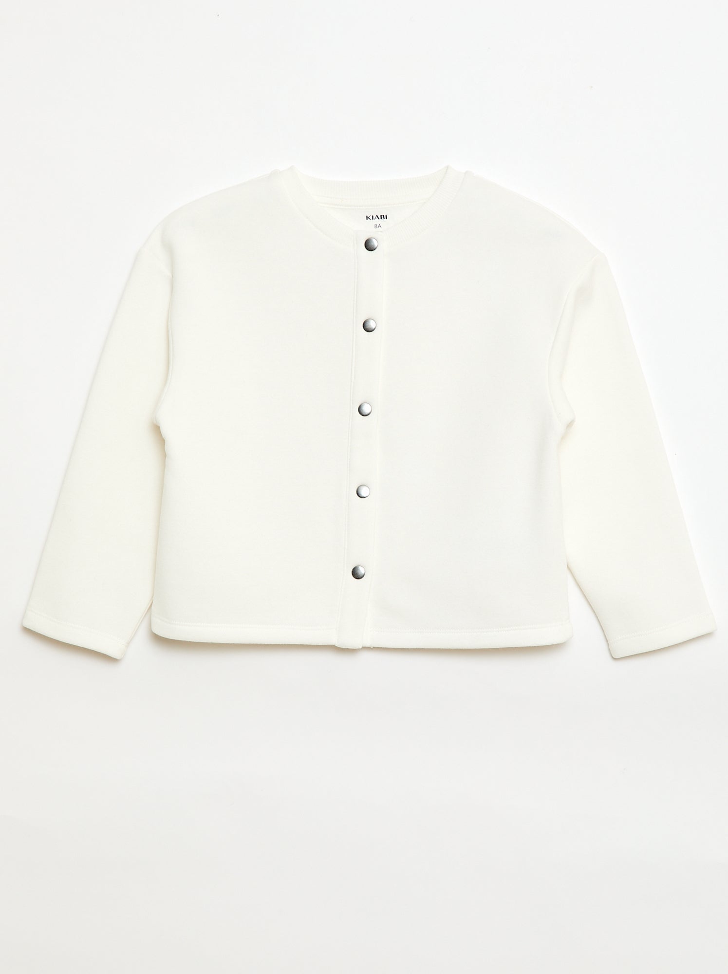 Gilet à manches longues avec ouverture pressions - Blanc