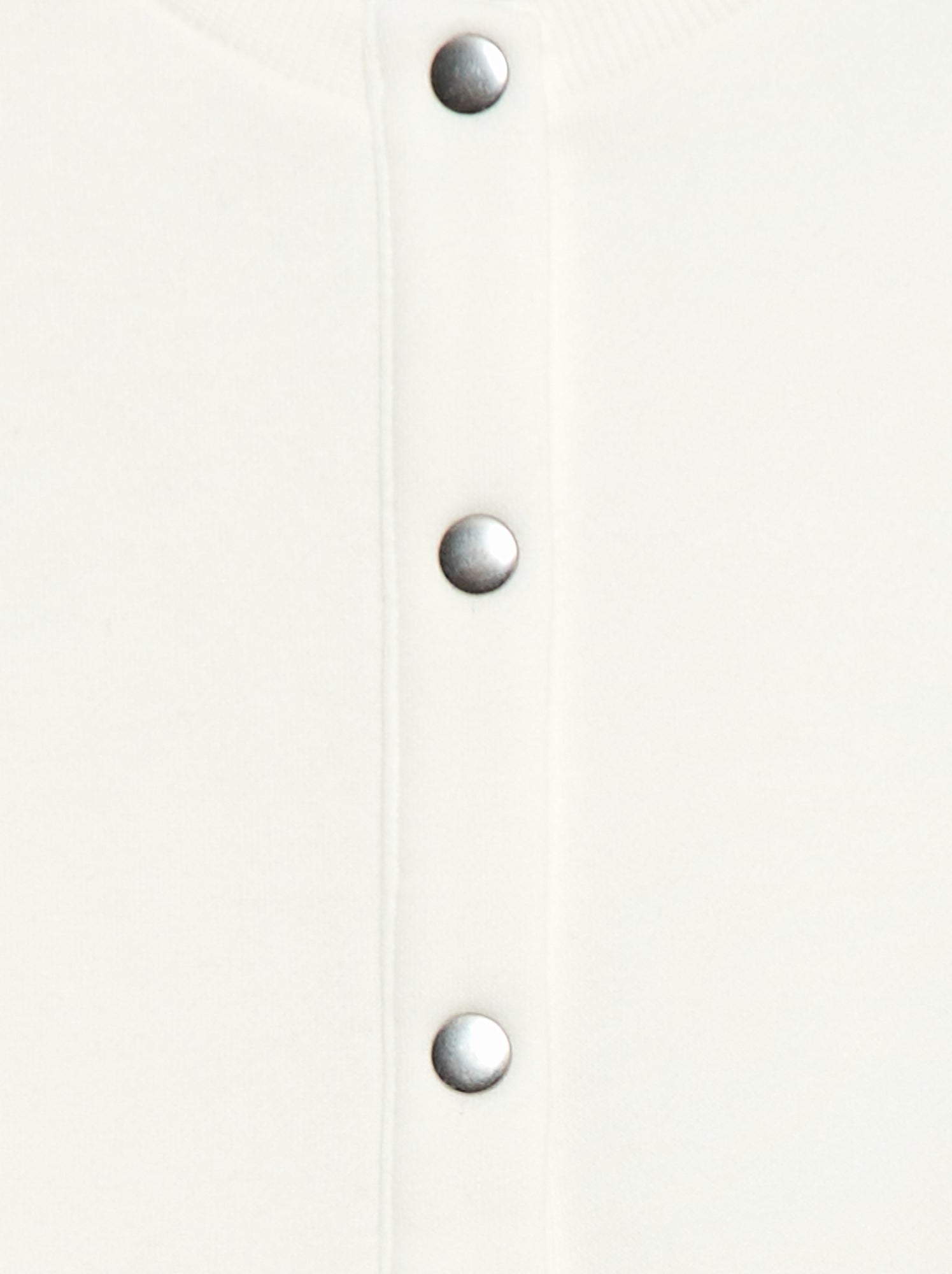 Gilet à manches longues avec ouverture pressions - Blanc