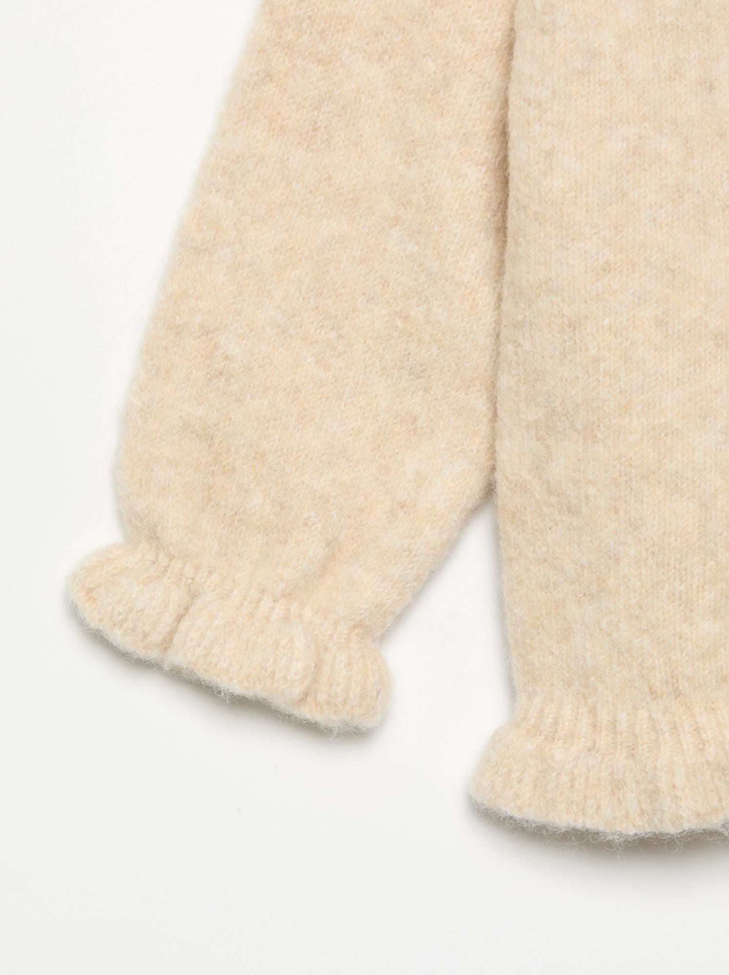 Gilet à manches longues avec volants - Beige (GDQ92_3)