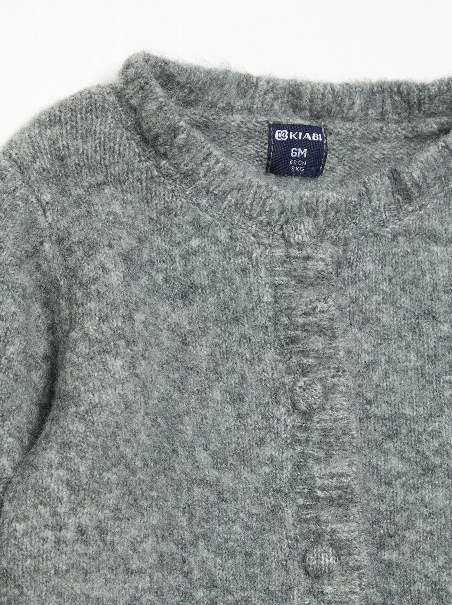 Gilet à manches longues avec volants - Gris