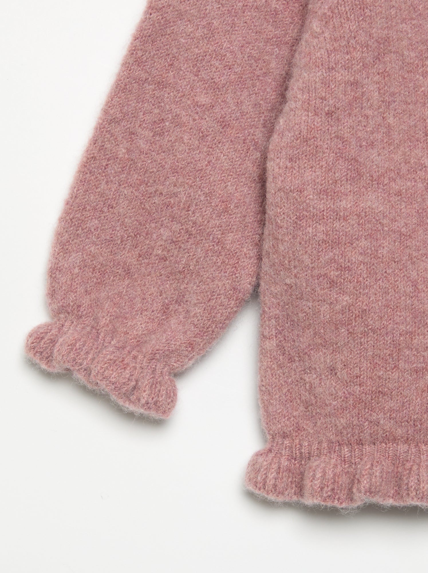 Gilet à manches longues avec volants - Rose