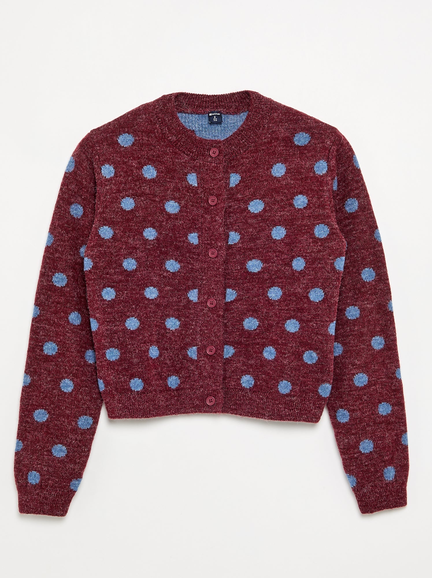 Gilet à pois et à manches longues - Marron
