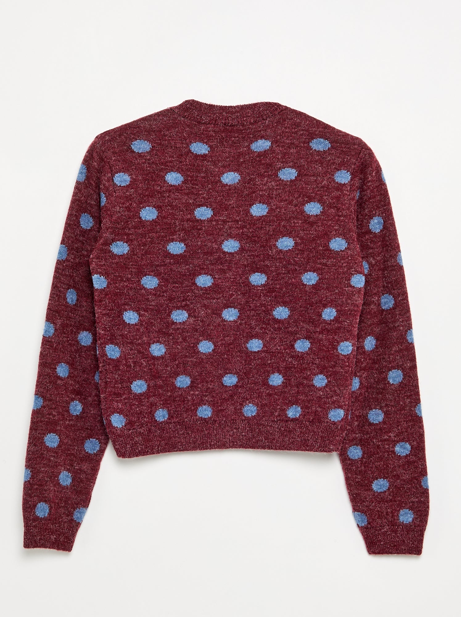 Gilet à pois et à manches longues - Marron