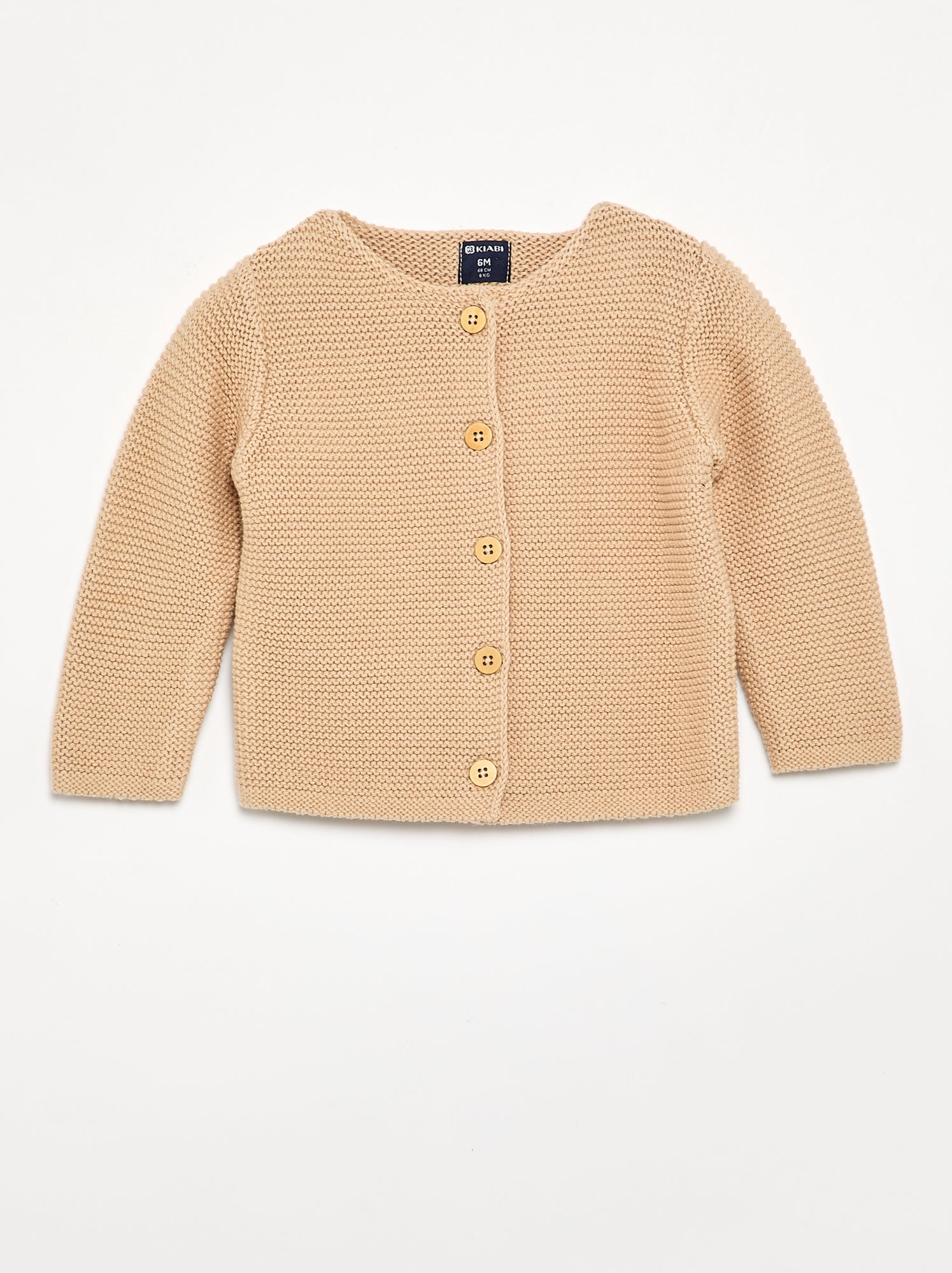 Gilet au point mousse - Beige