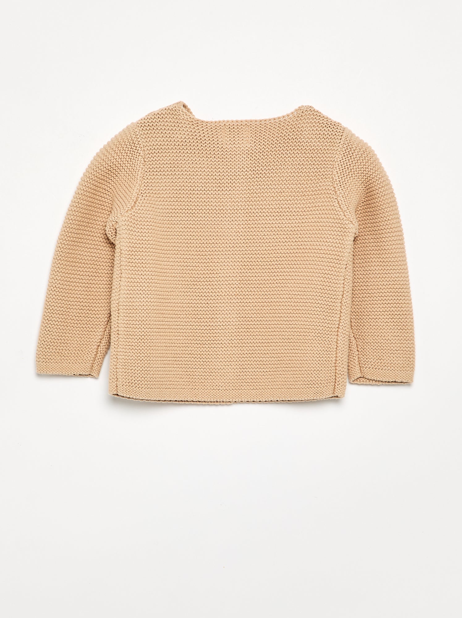 Gilet au point mousse - Beige