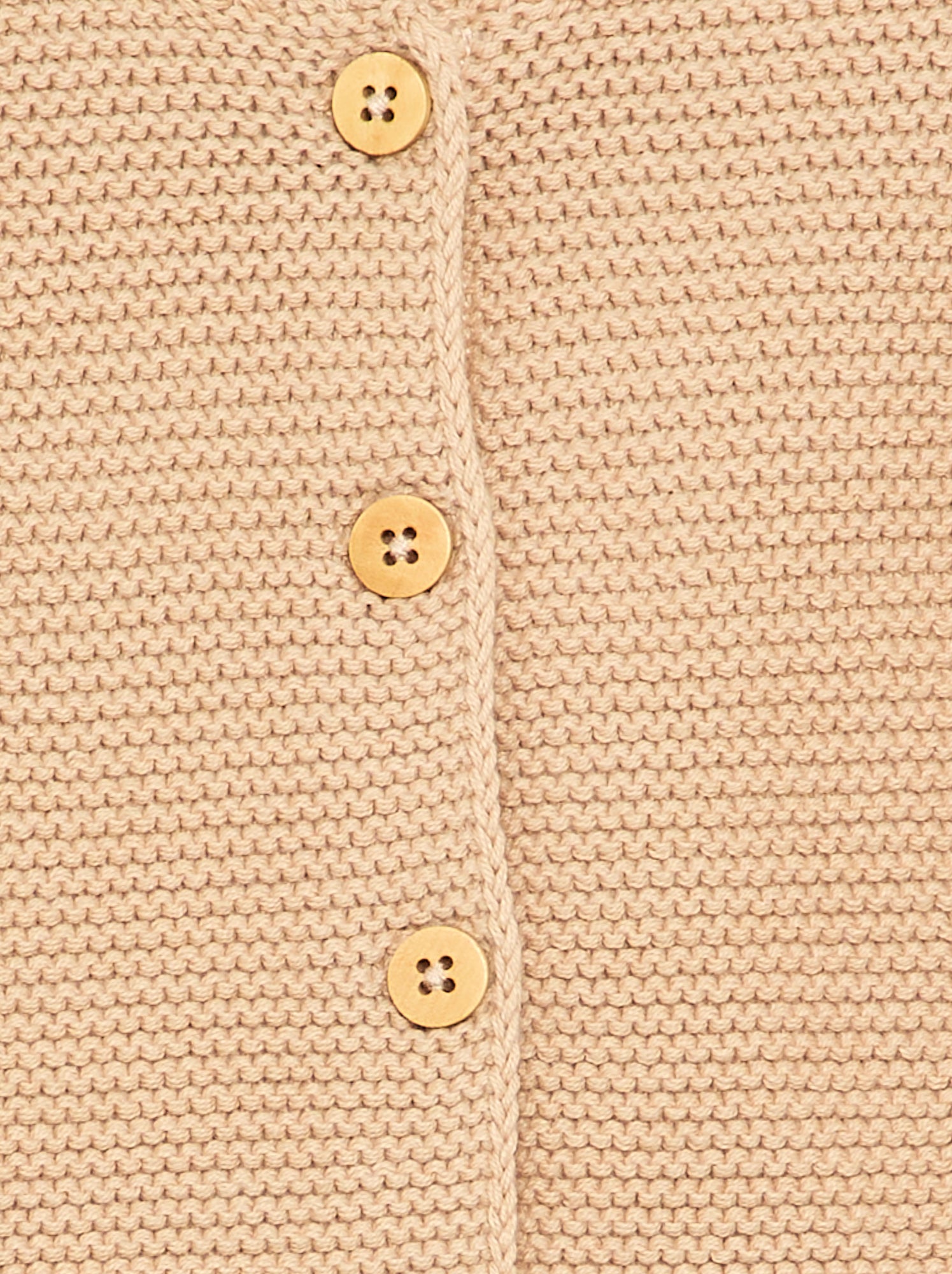 Gilet au point mousse - Beige
