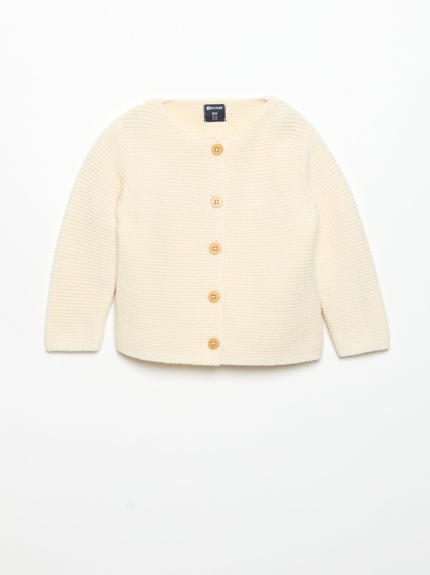 Gilet au point mousse - Blanc