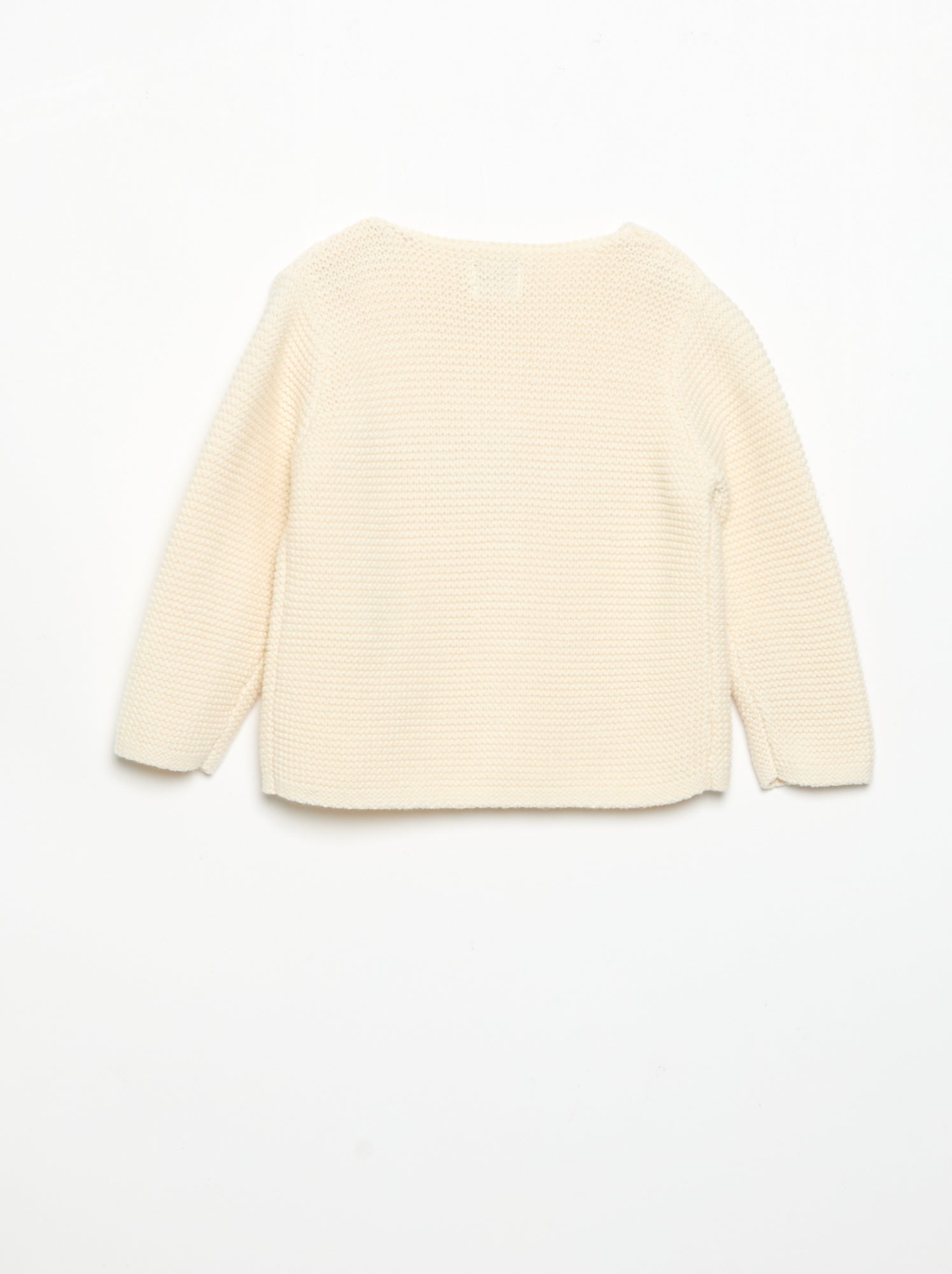 Gilet au point mousse - Blanc