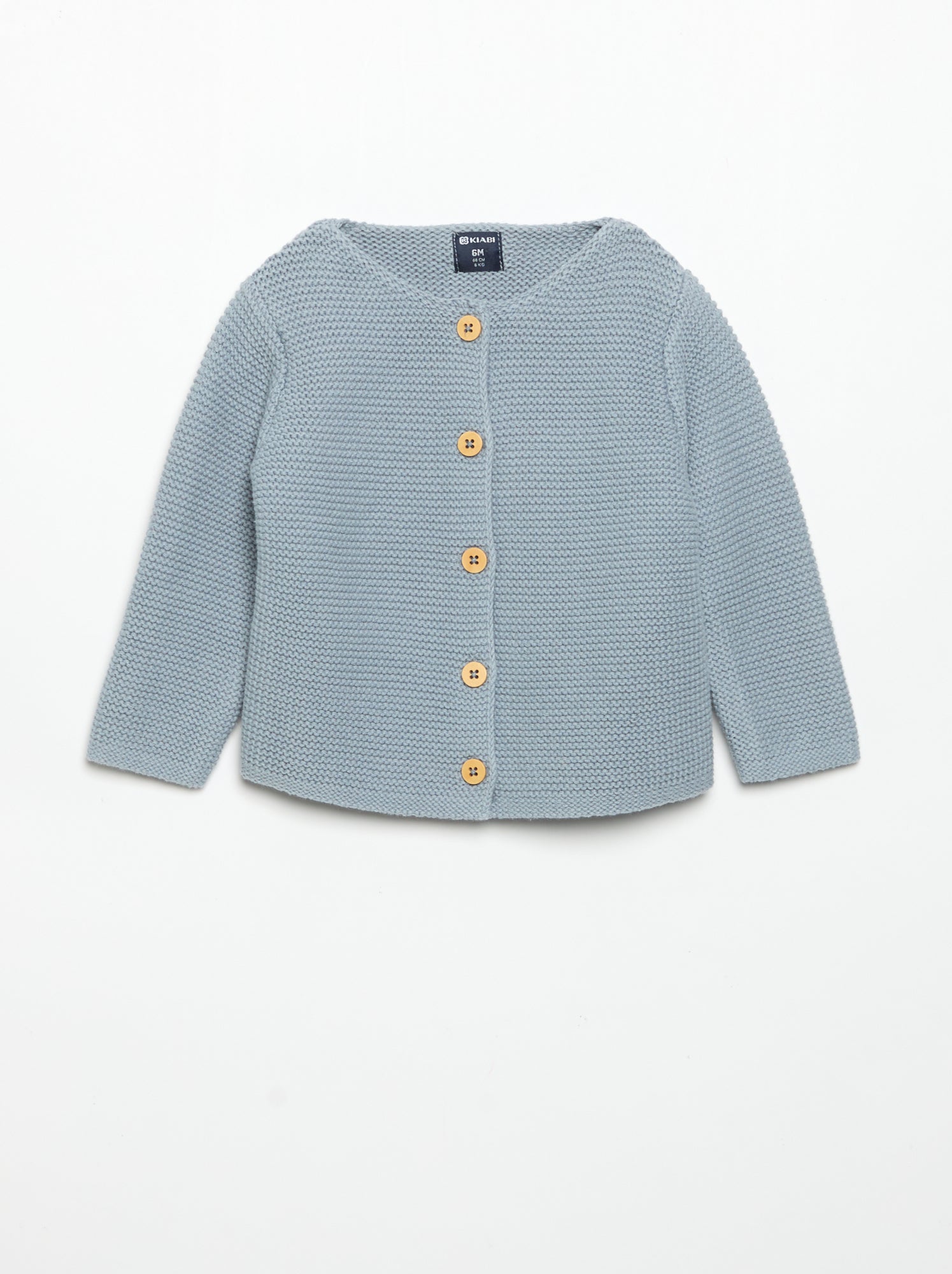 Gilet au point mousse - Bleu