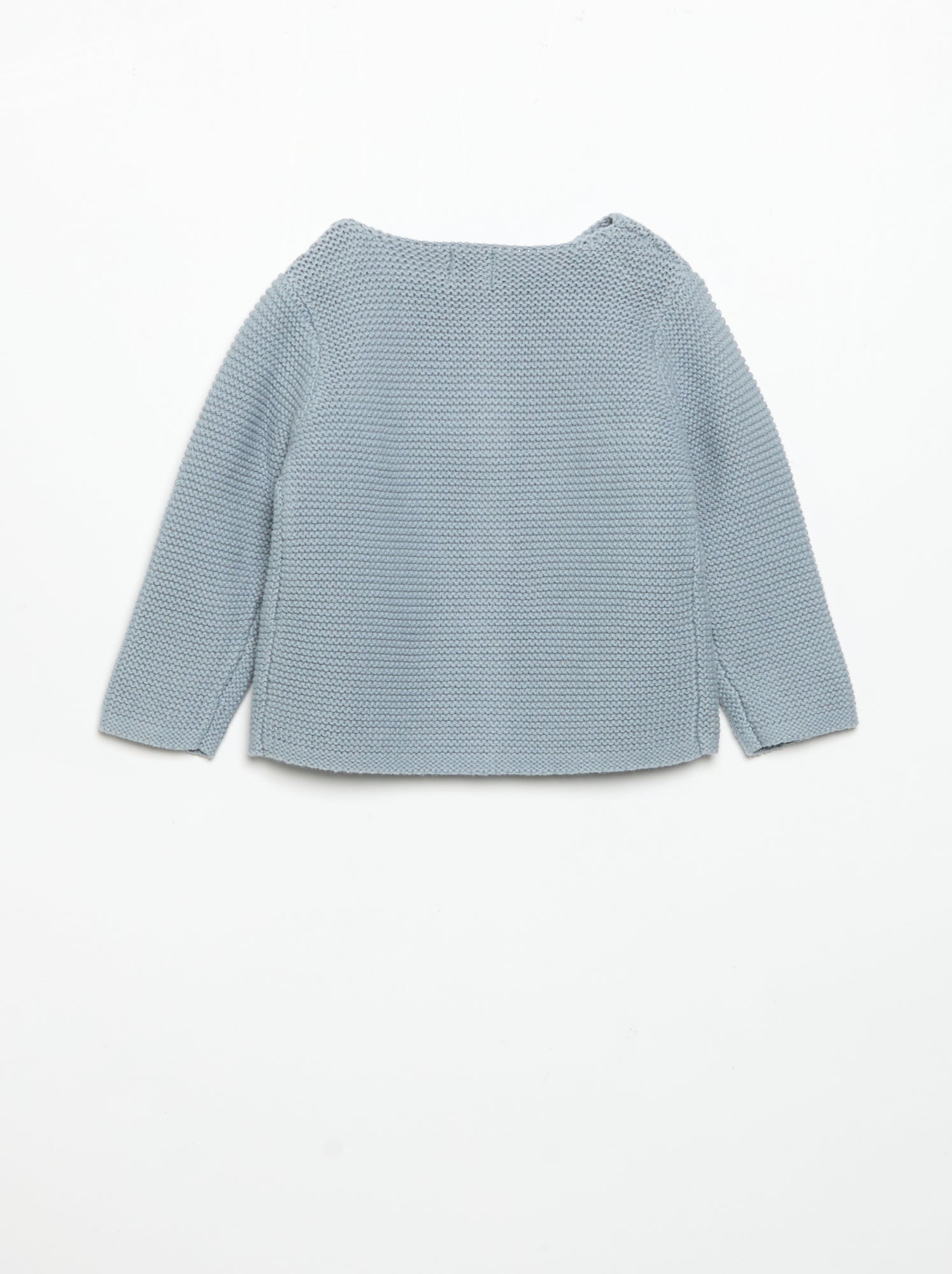 Gilet au point mousse - Bleu