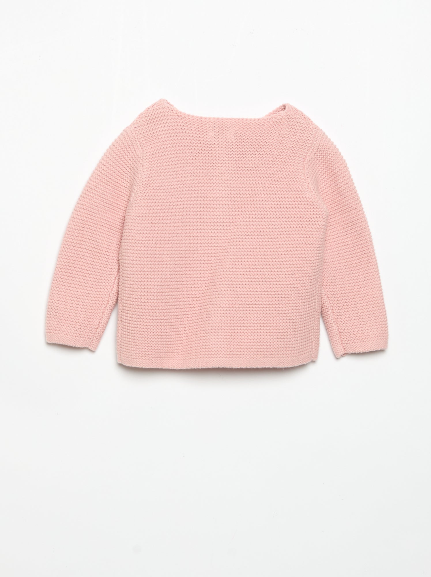Gilet au point mousse - Rose (GDA98_5)