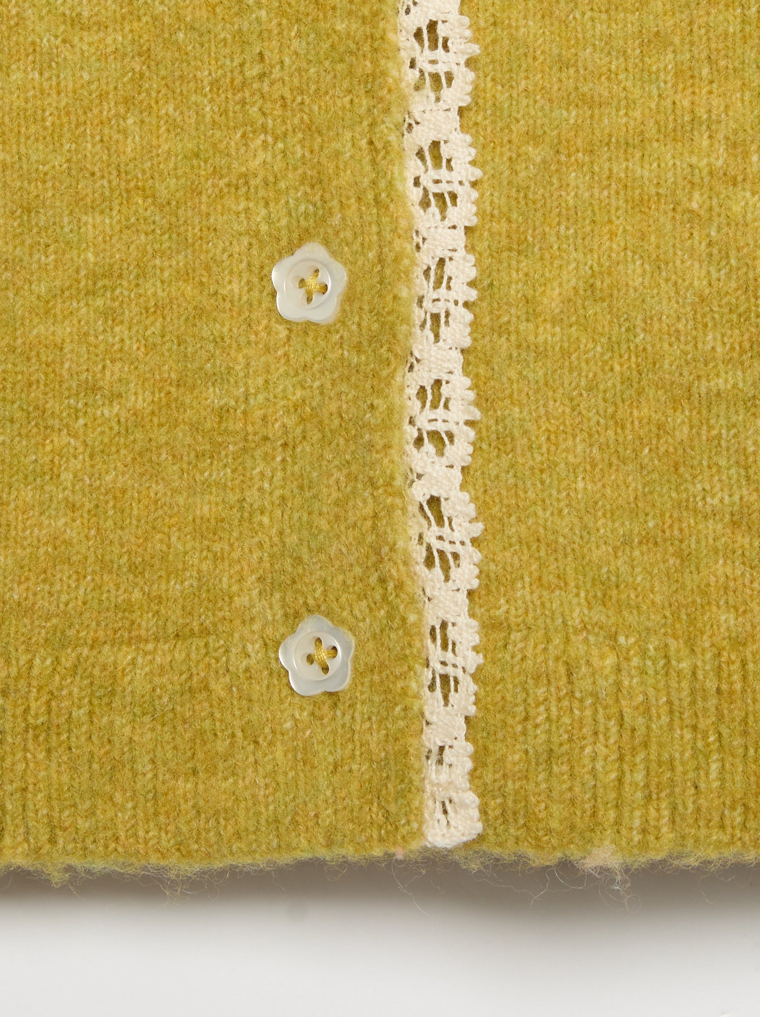 Gilet avec bords en fine dentelle - Vert