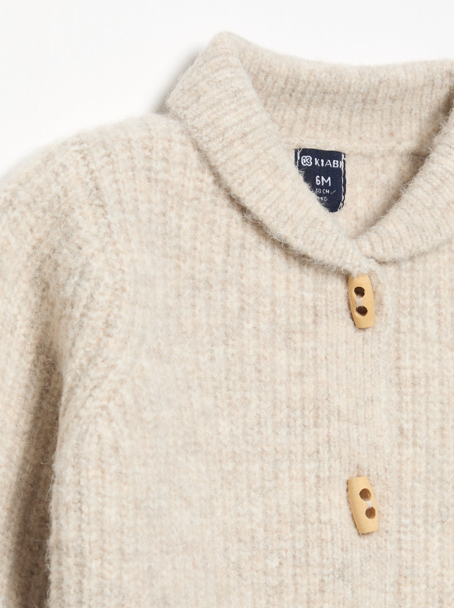 Gilet avec col châle - Beige (GFN01_1)
