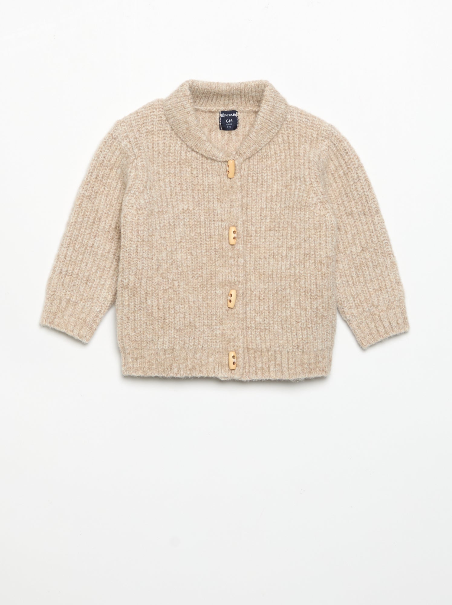 Gilet avec col châle - Beige (GFN01_2)