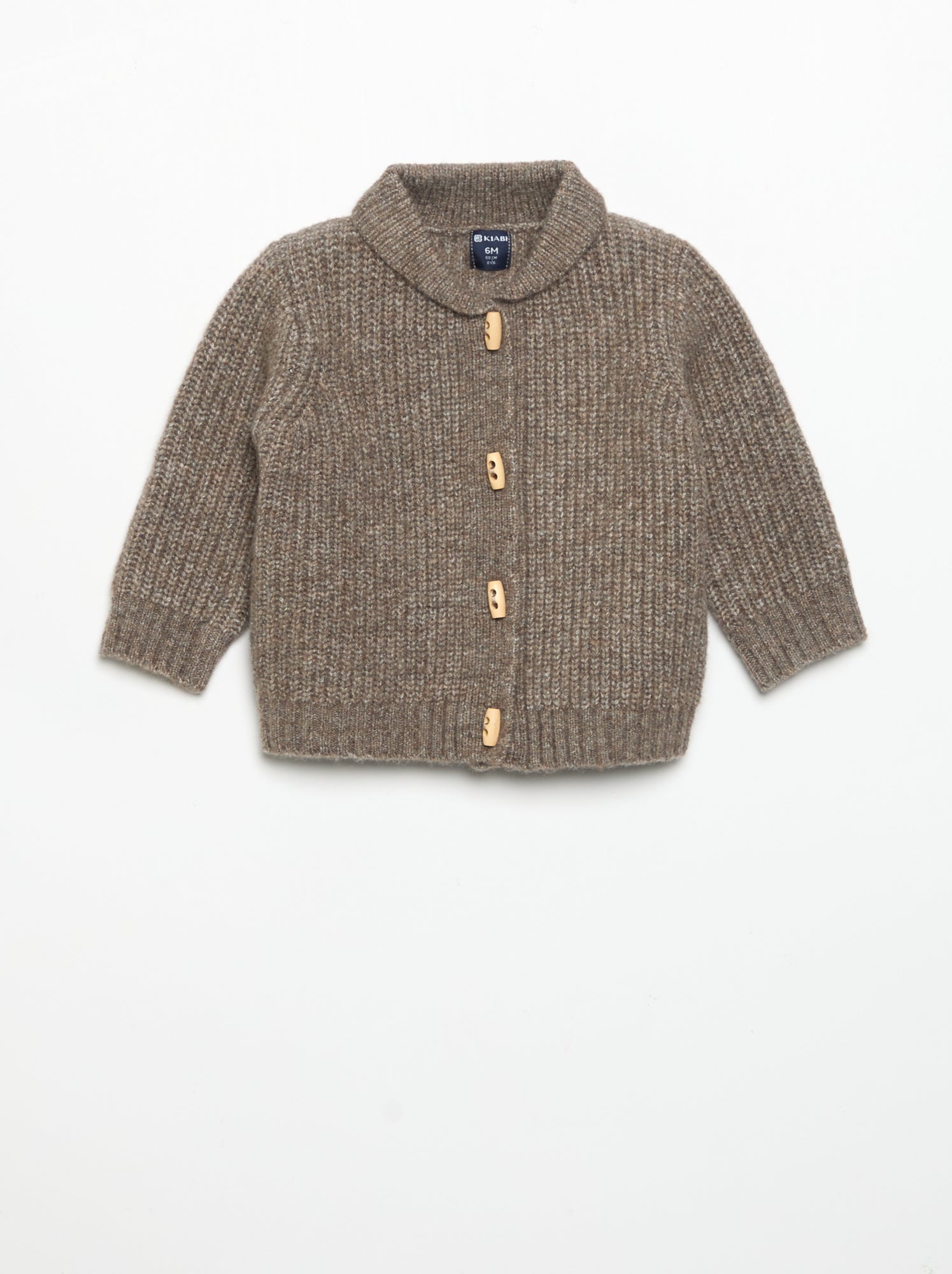 Gilet avec col châle - Marron
