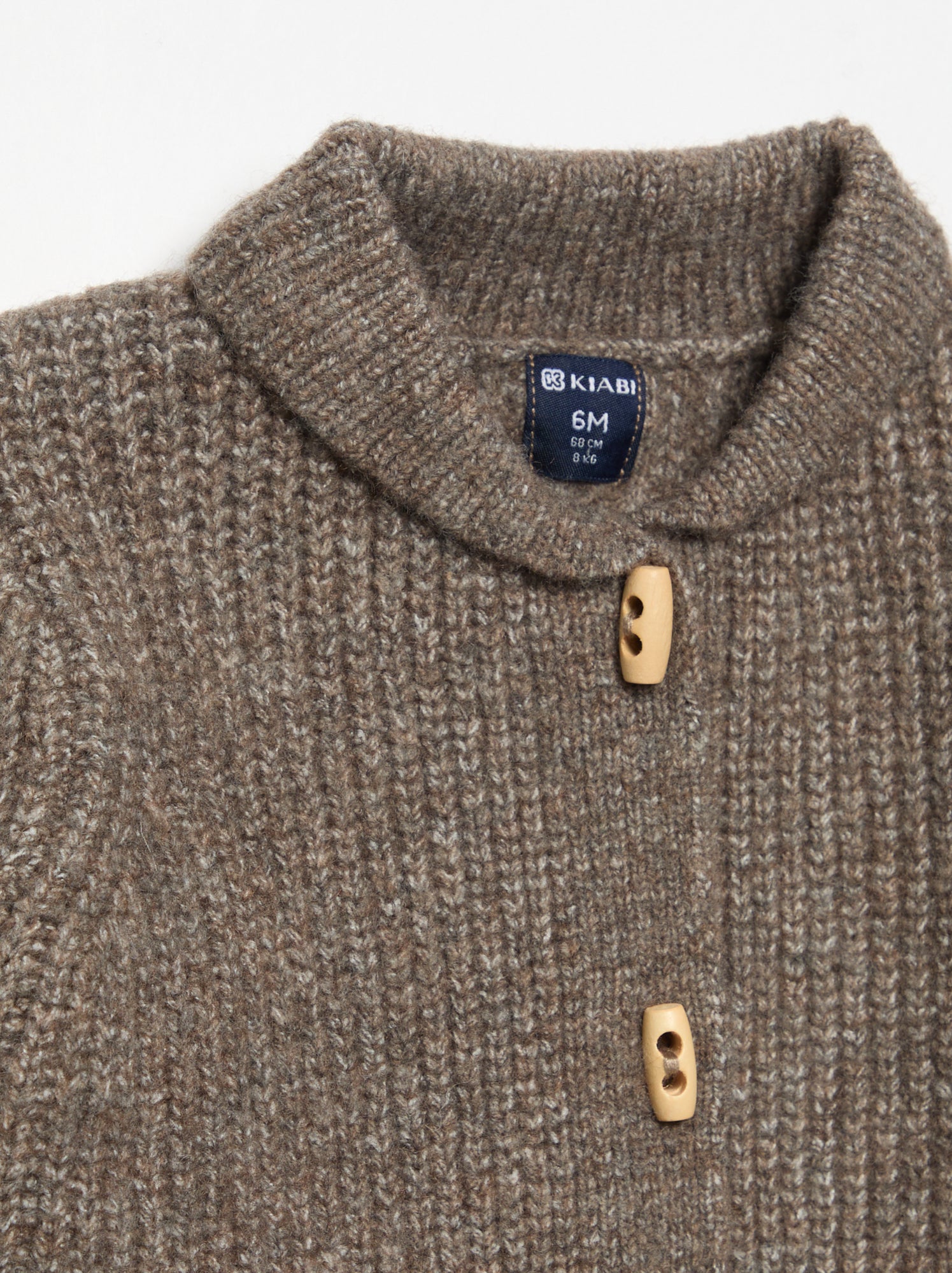Gilet avec col châle - Marron