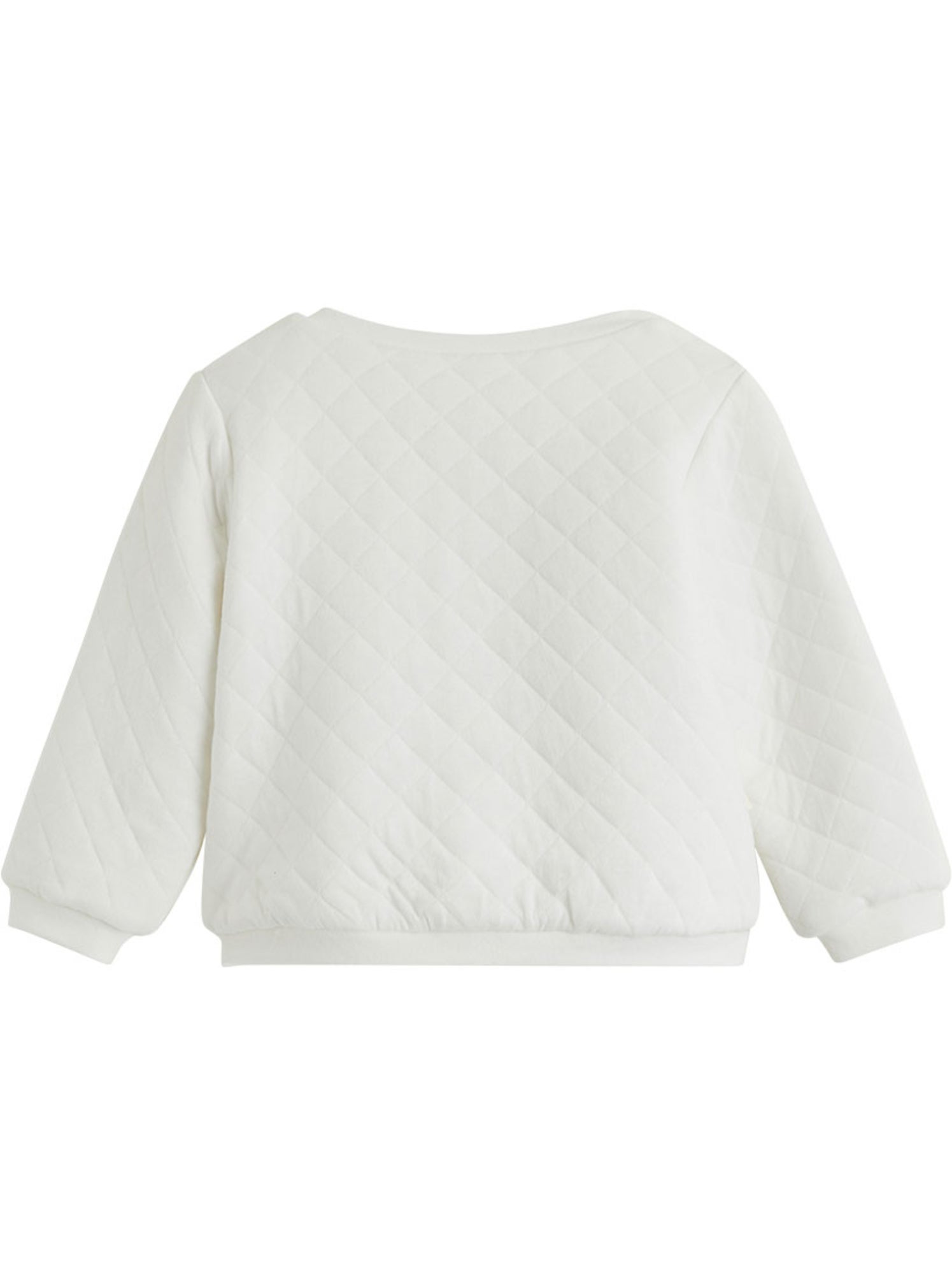 Gilet bébé en molleton eliah - Ecru