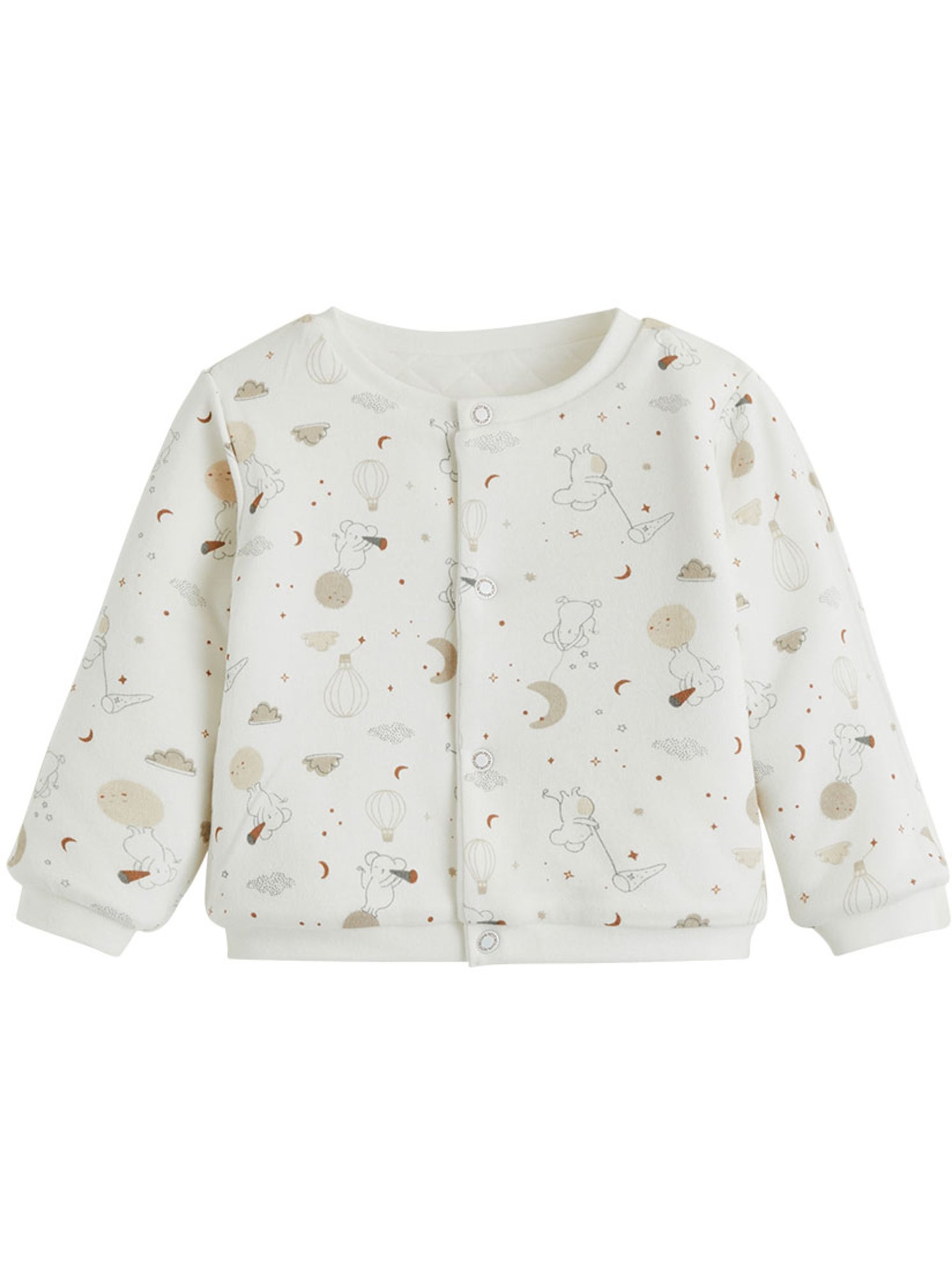 Gilet bébé en molleton eliah - Ecru