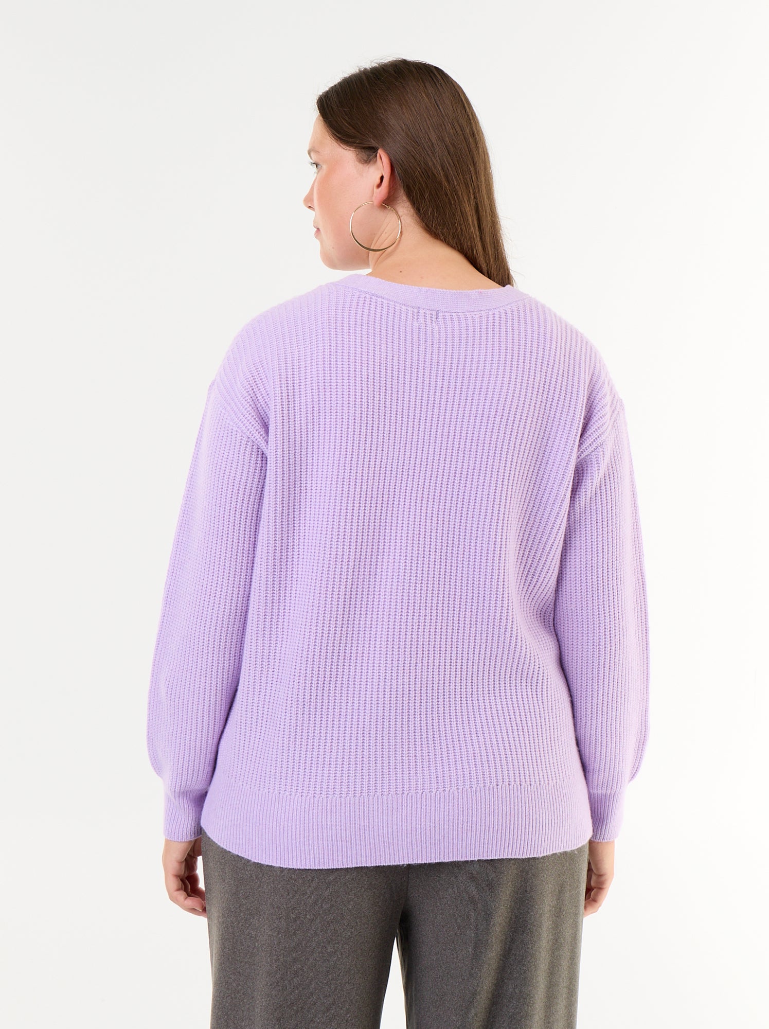 Gilet cardigan à encolure V - Violet