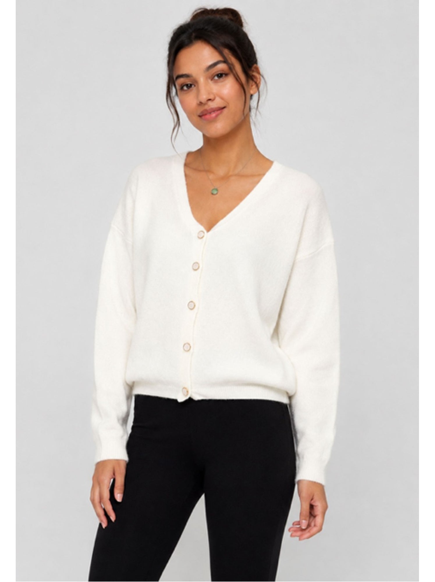 Gilet cardigan kebello - Blanc
