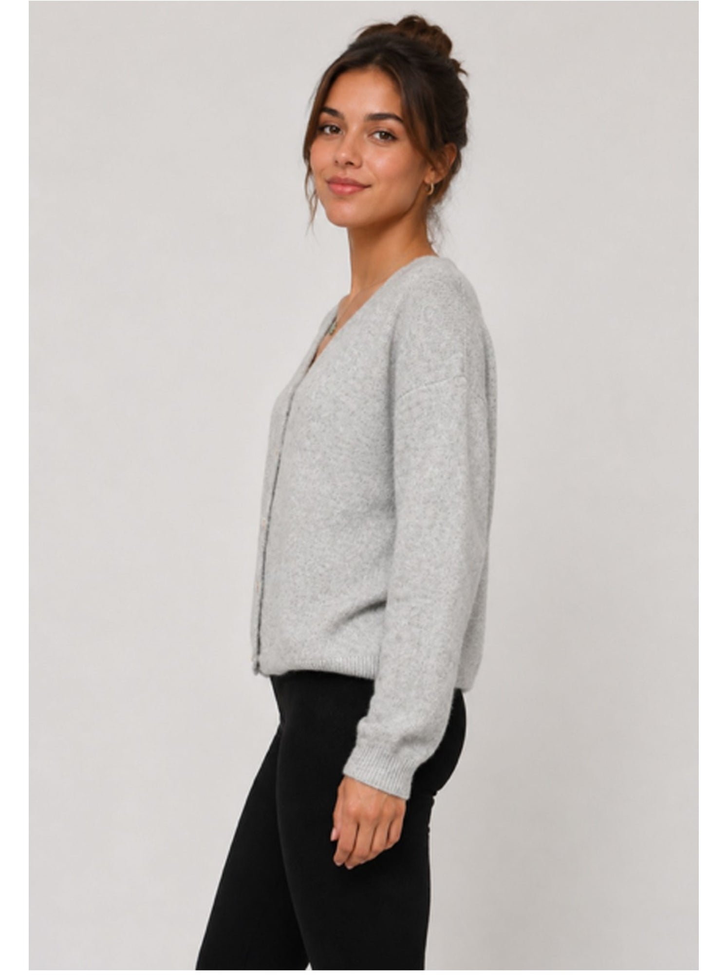 Gilet cardigan kebello - Gris