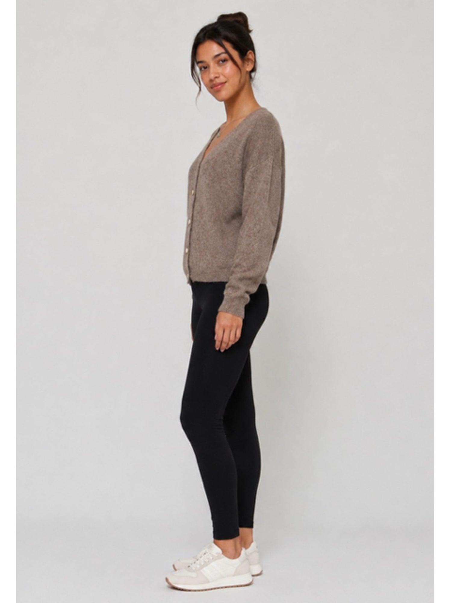 Gilet cardigan kebello - Marron