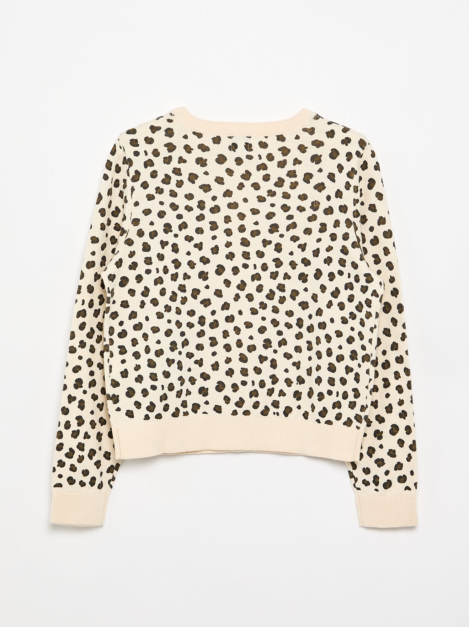 Gilet col rond léger uni - Beige (FLK58_8)