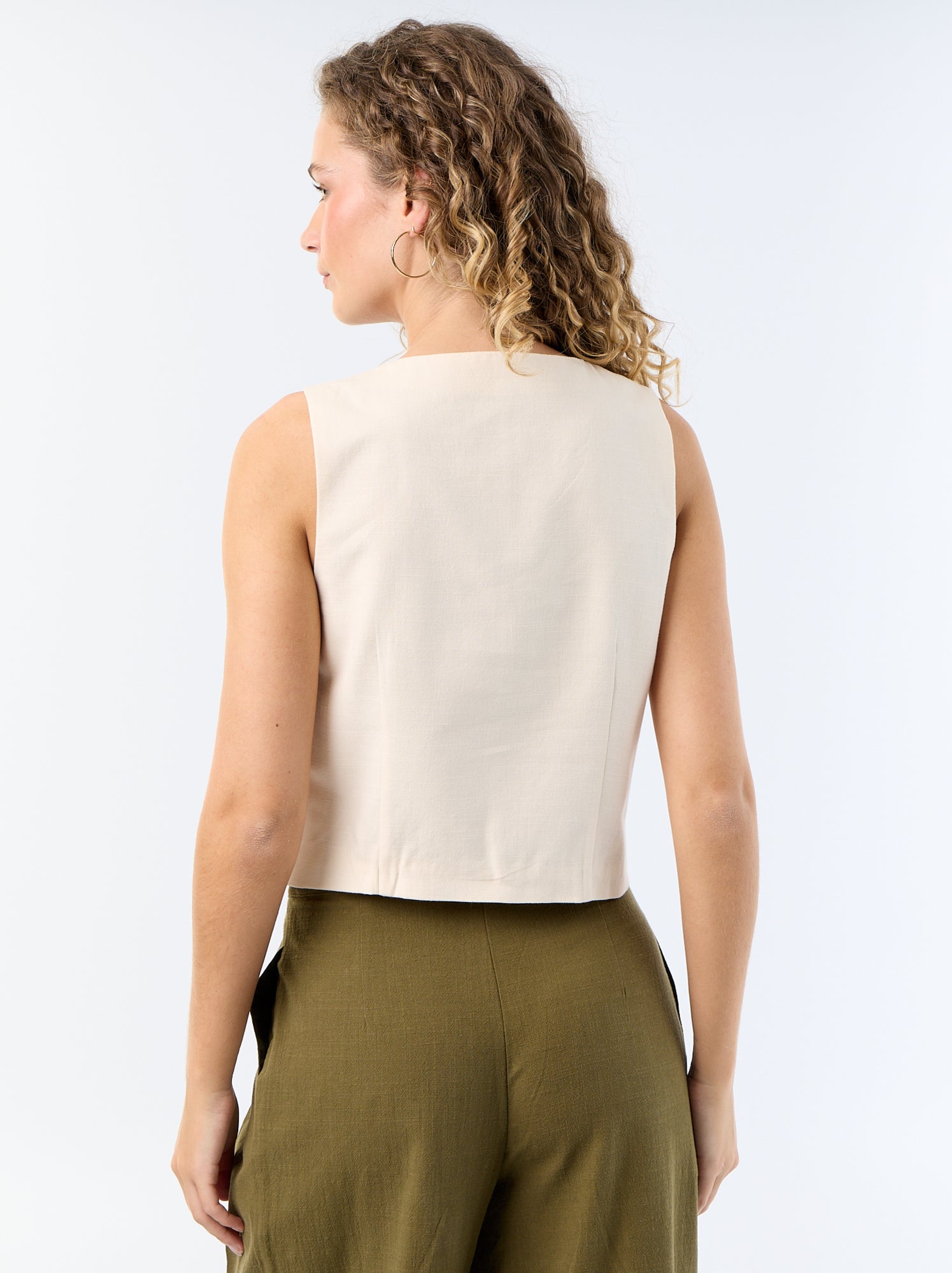 Gilet de costume sans manches - Beige