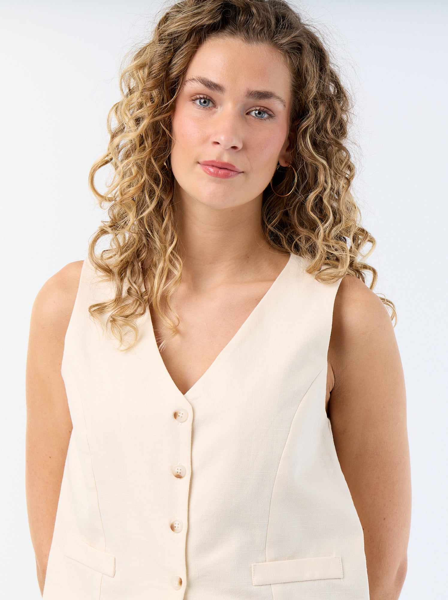Gilet de costume sans manches - Beige