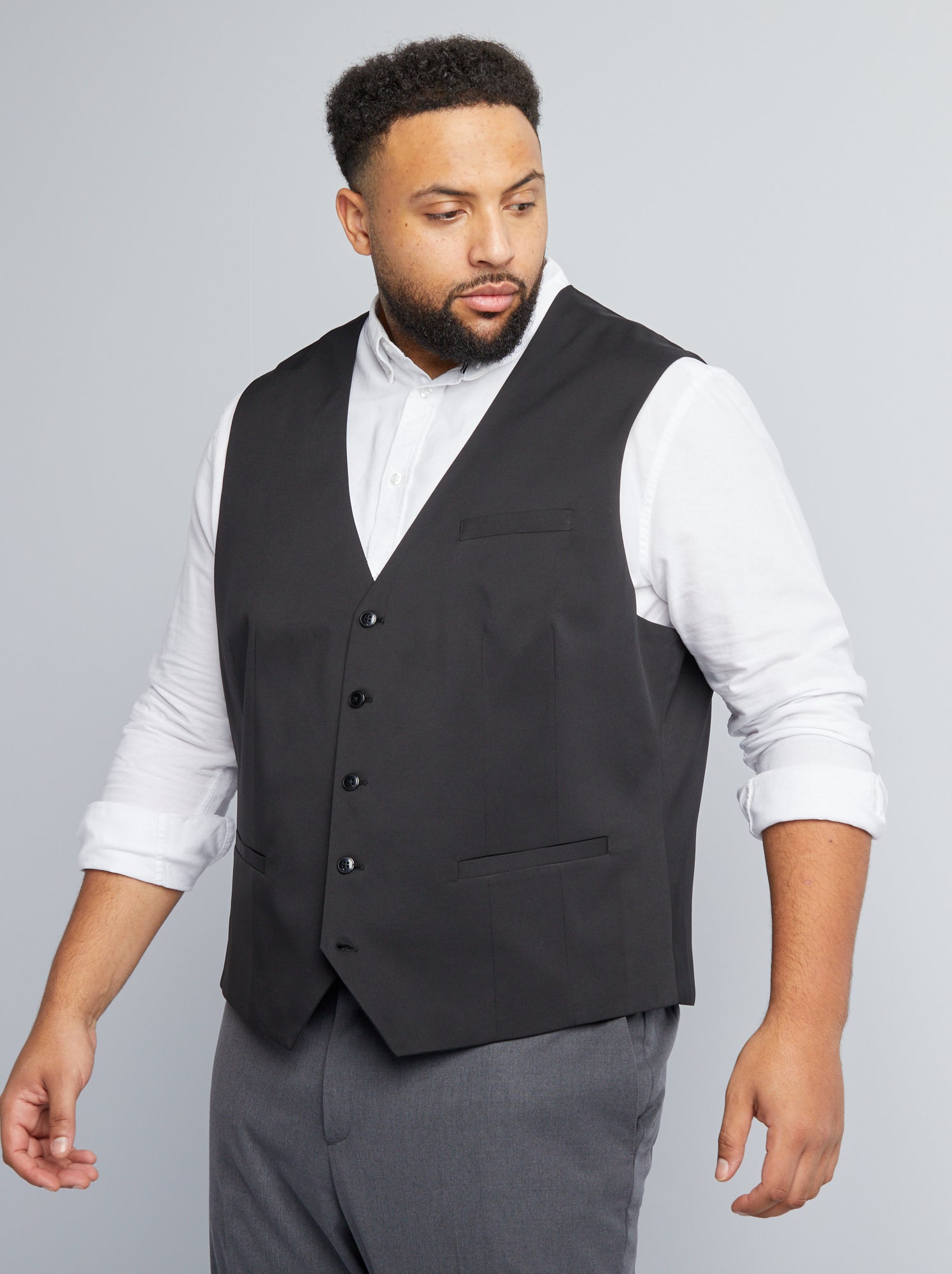 Gilet de costume slim - noir