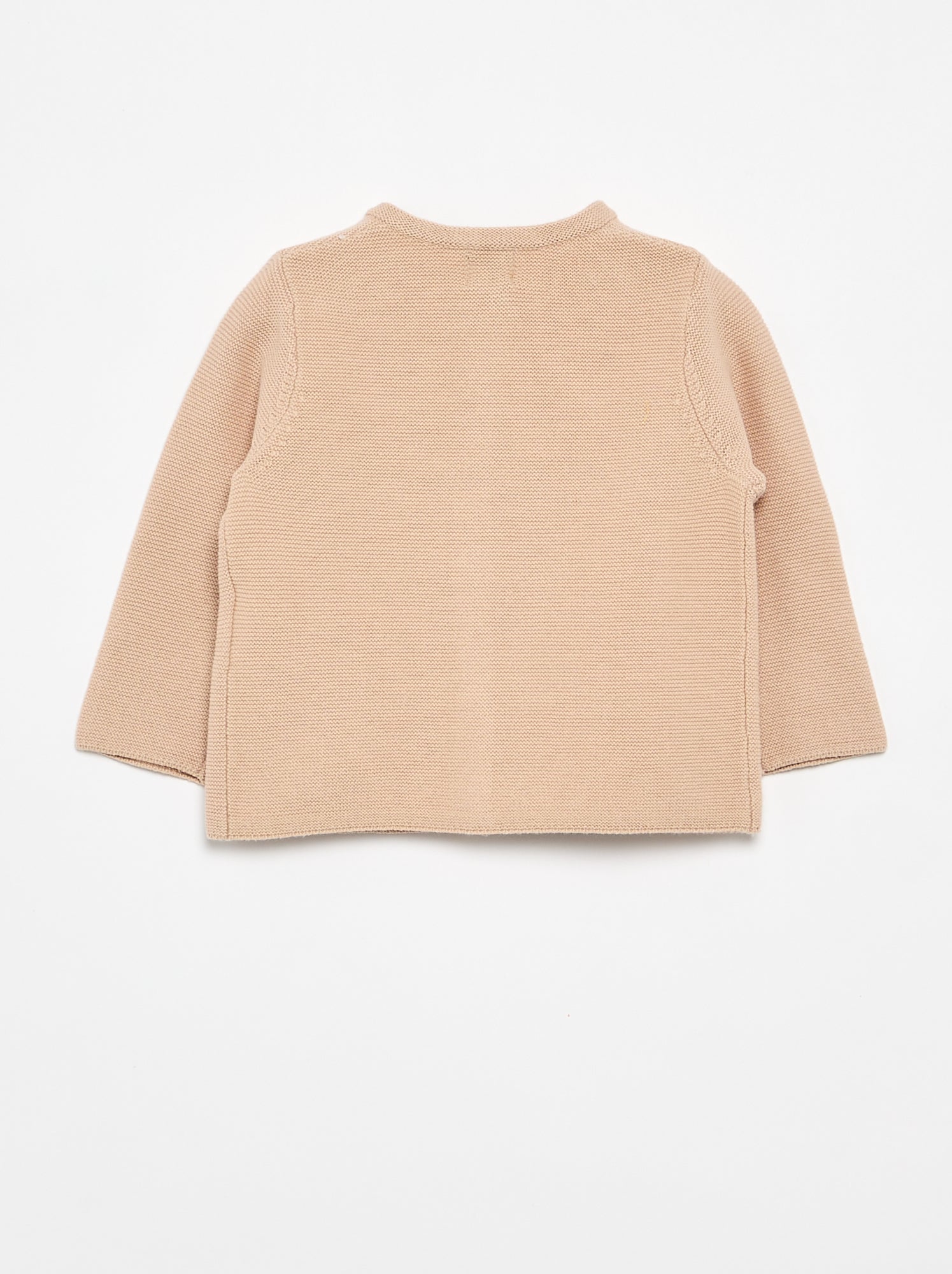 Gilet en maille fine jauge uni - Beige