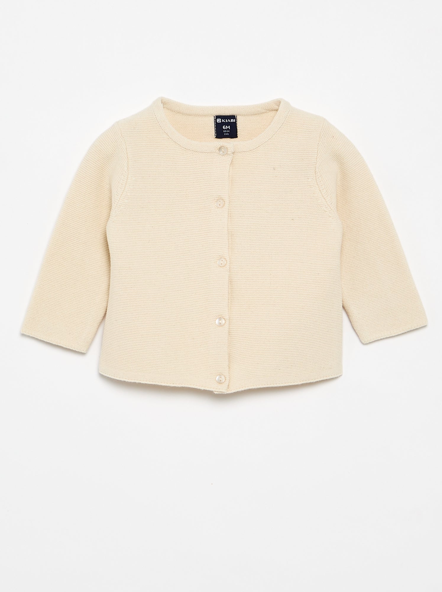 Gilet en maille fine jauge uni - Blanc