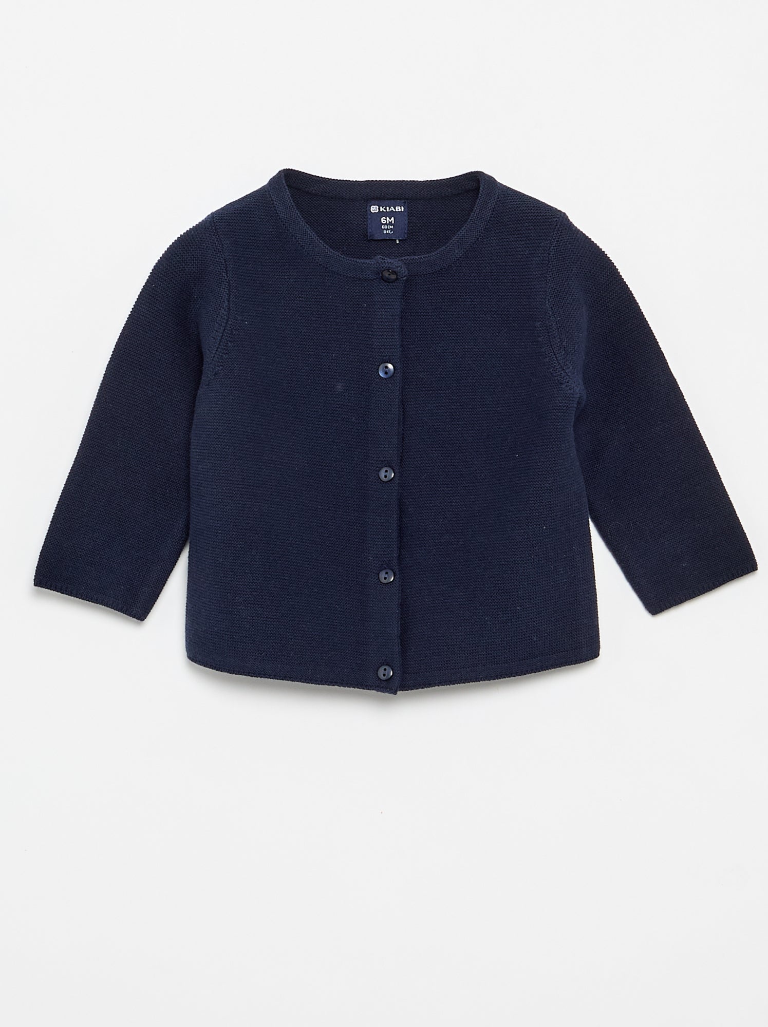 Gilet en maille fine jauge uni - Bleu