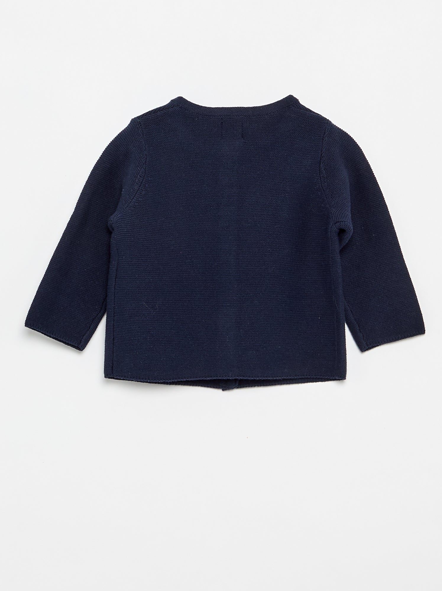 Gilet en maille fine jauge uni - Bleu