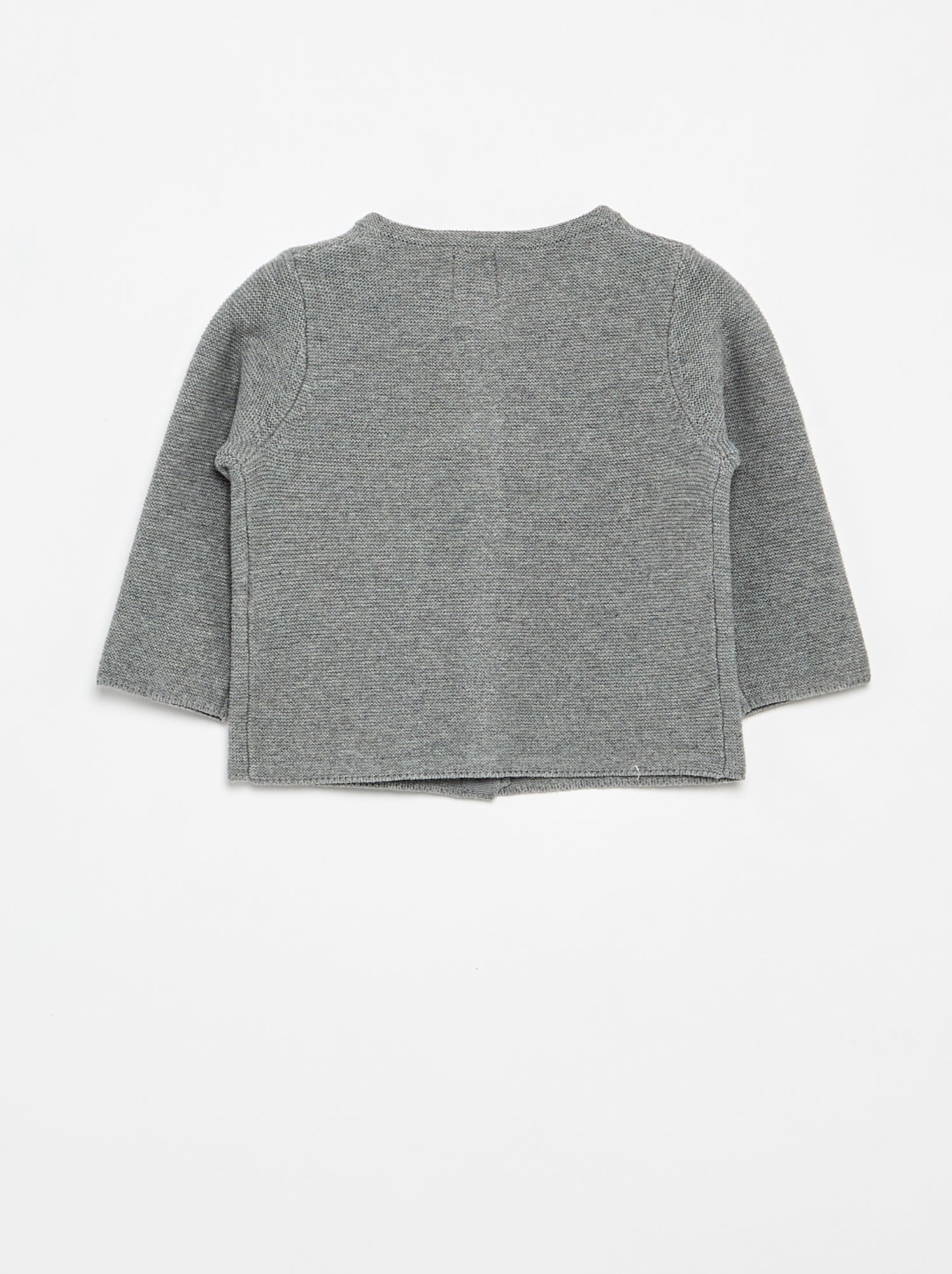 Gilet en maille fine jauge uni - Gris