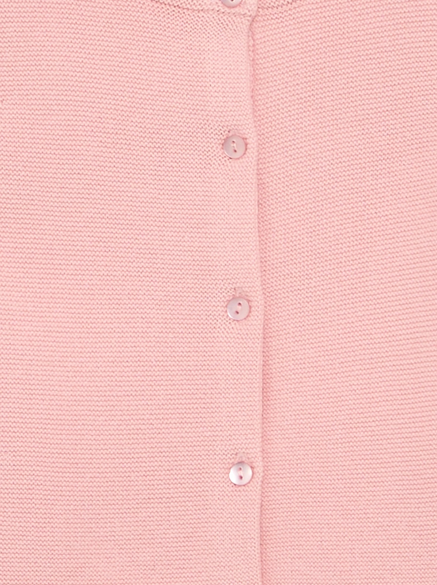 Gilet en maille fine jauge uni - Rose