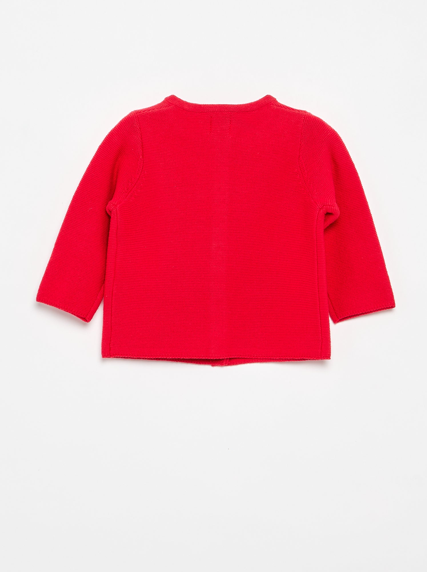 Gilet en maille fine jauge uni - Rouge