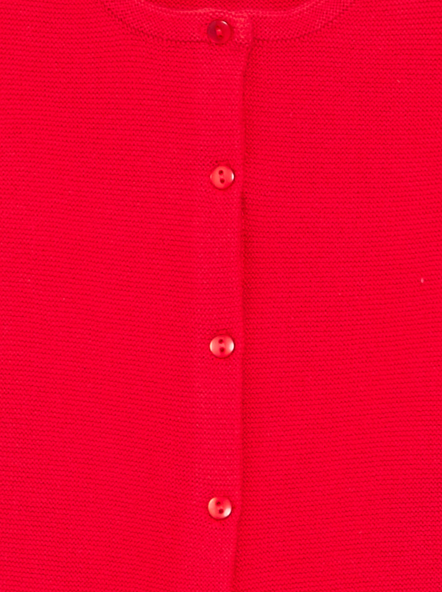 Gilet en maille fine jauge uni - Rouge